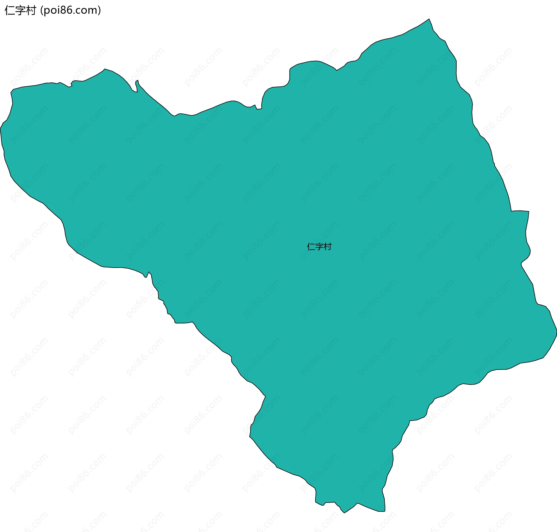 仁字村边界地图