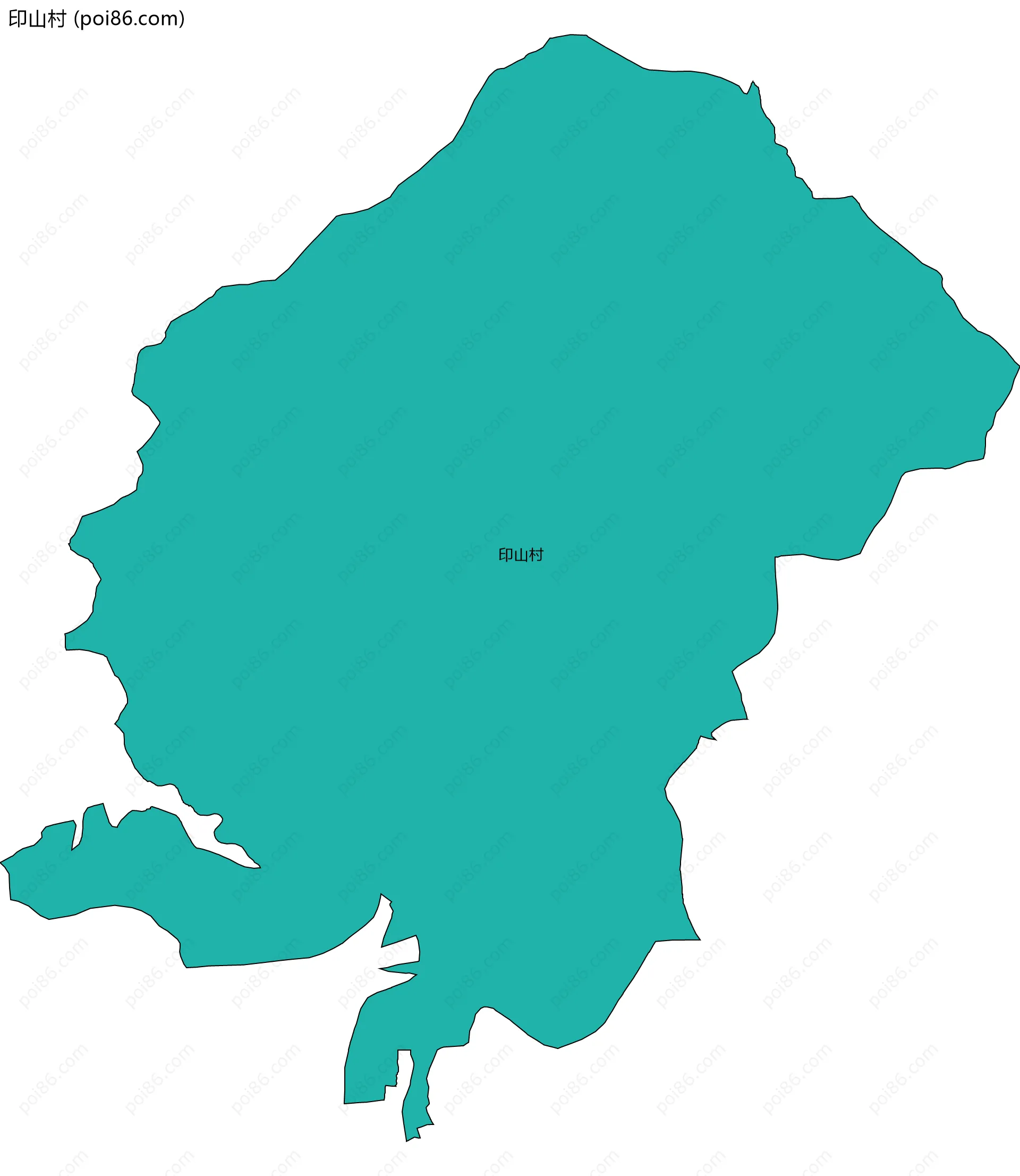 印山村边界地图