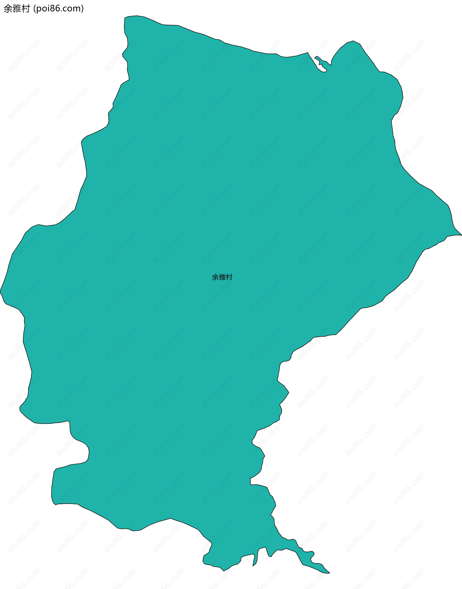 余雅村边界地图