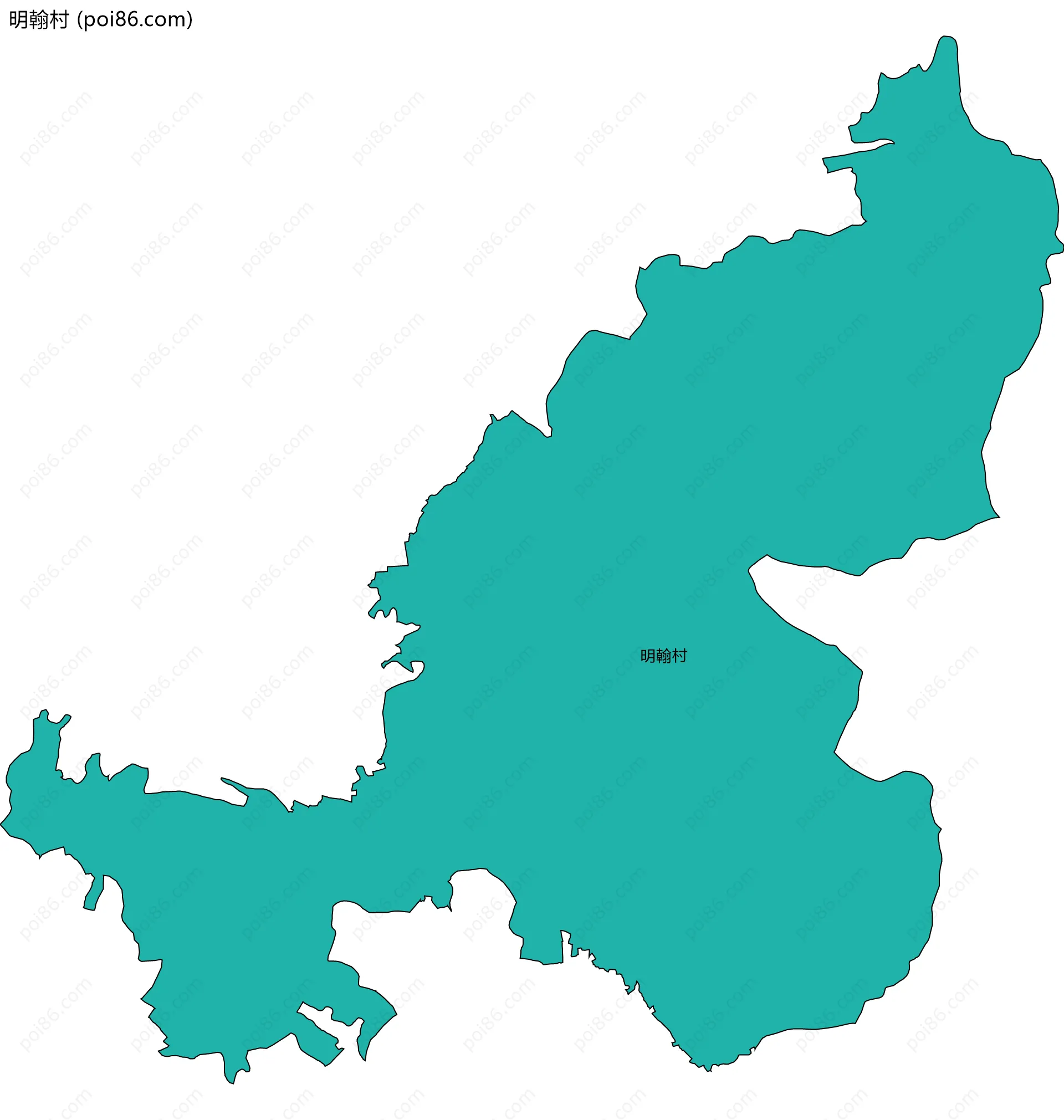 明翰村边界地图