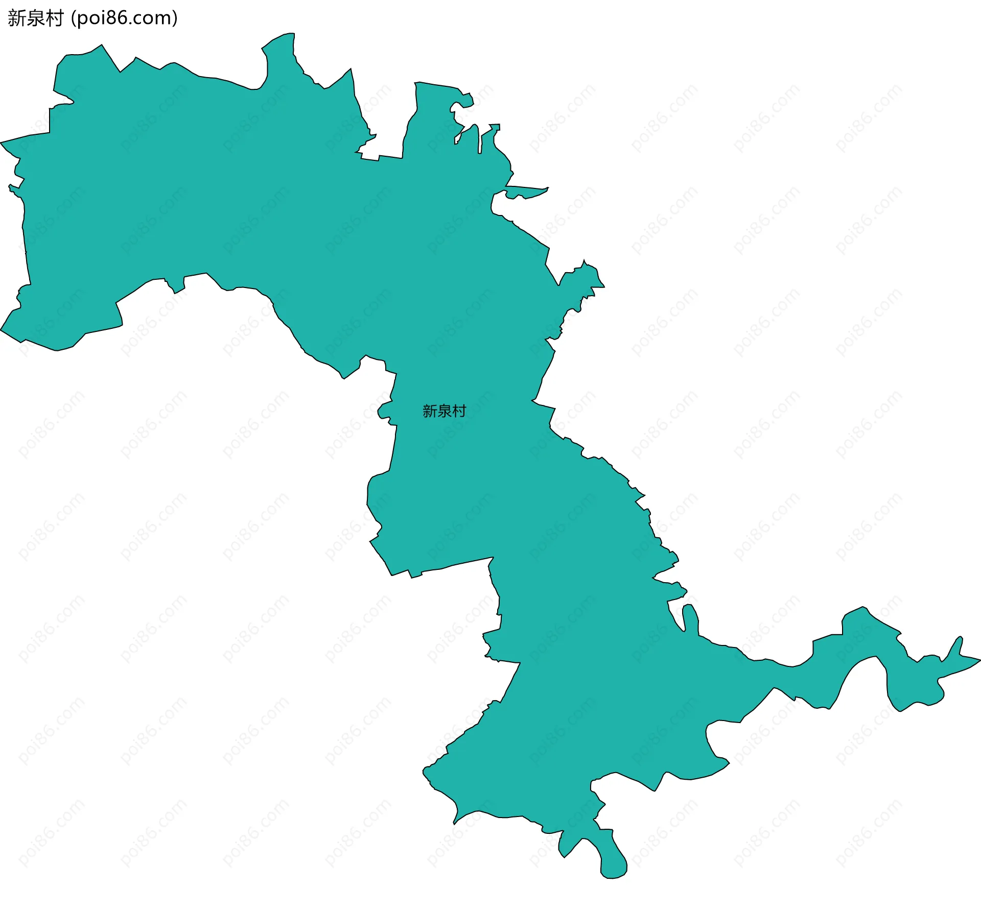 新泉村边界地图