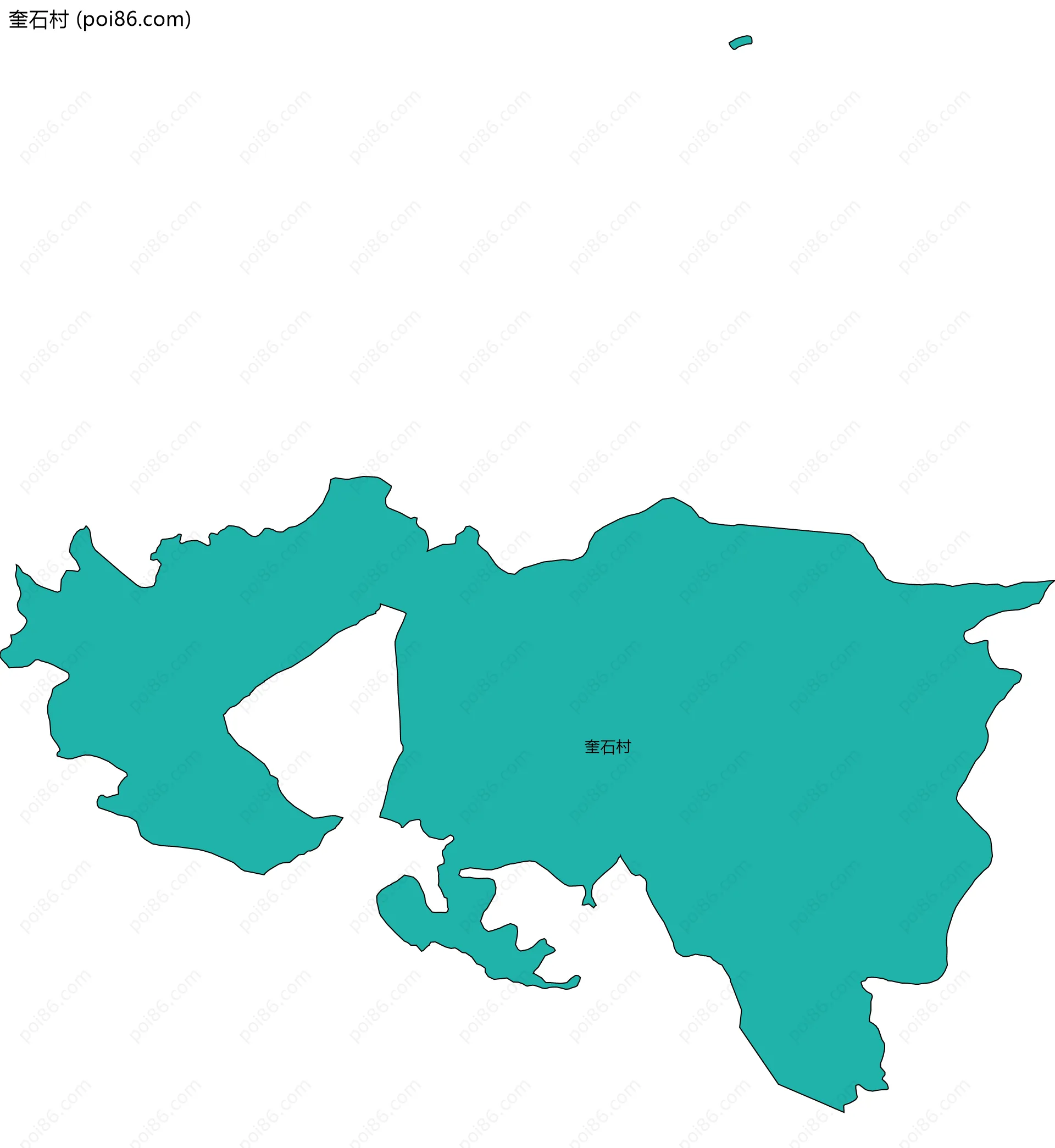 奎石村边界地图