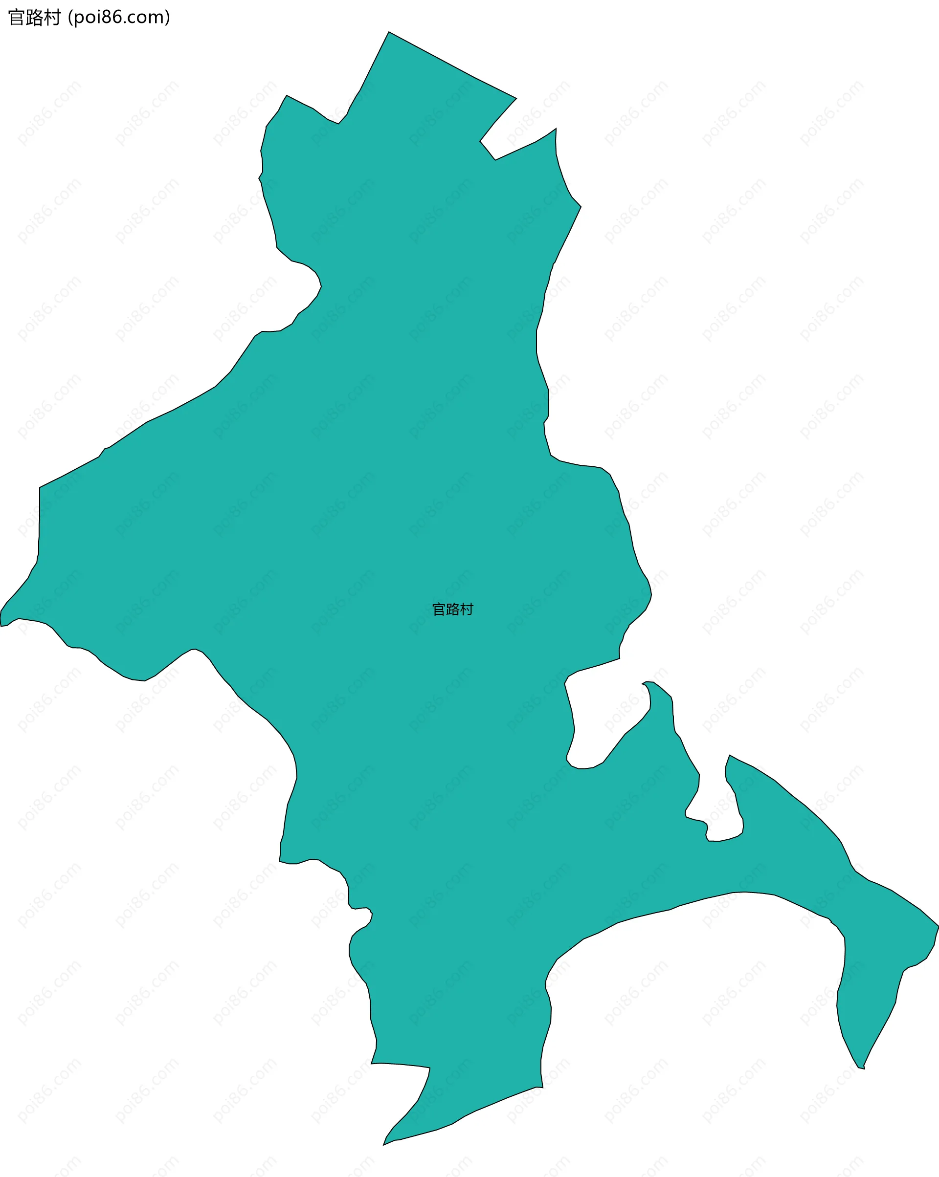 官路村边界地图