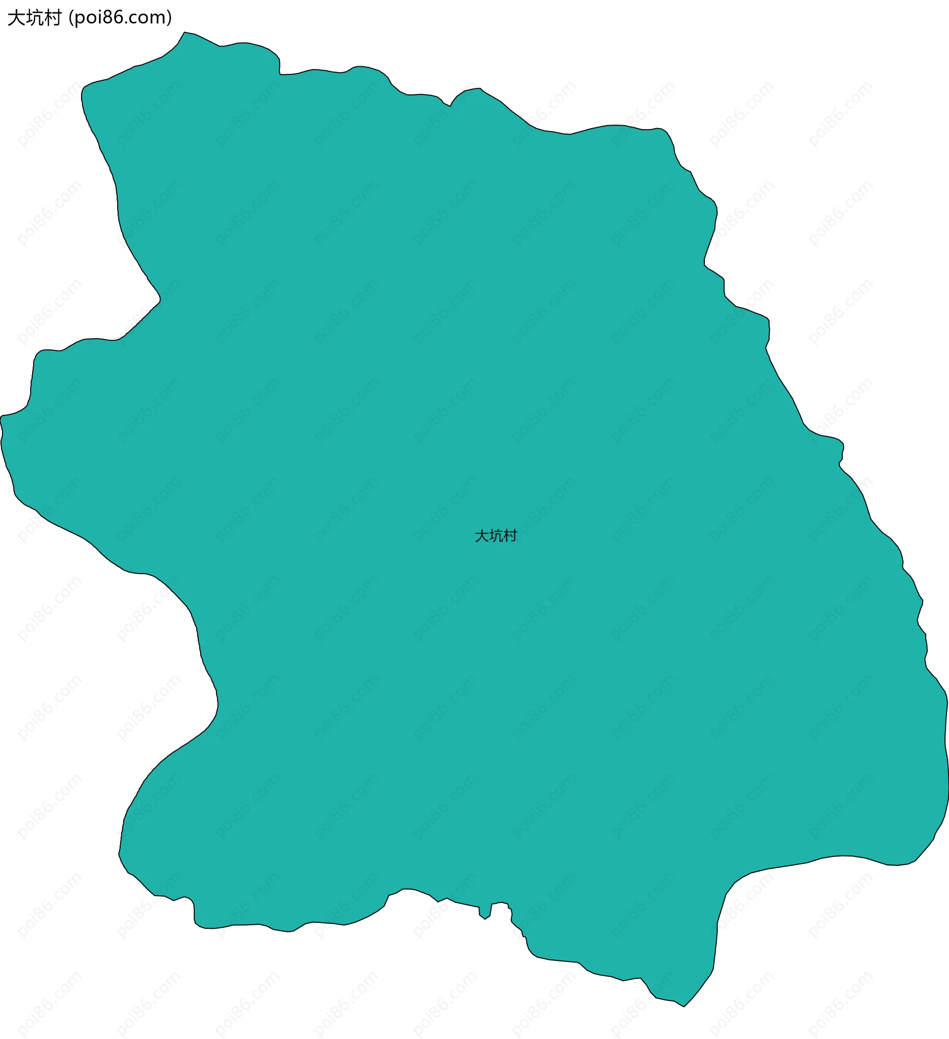大坑村边界地图