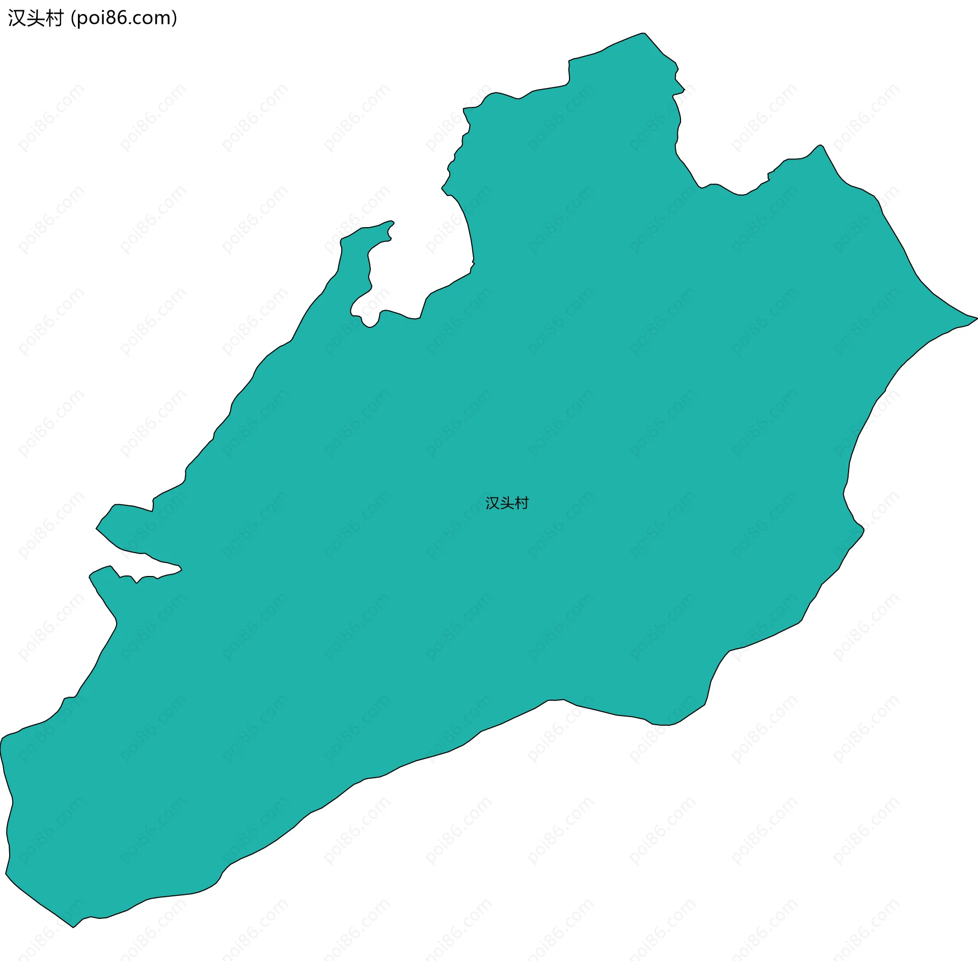 汉头村边界地图