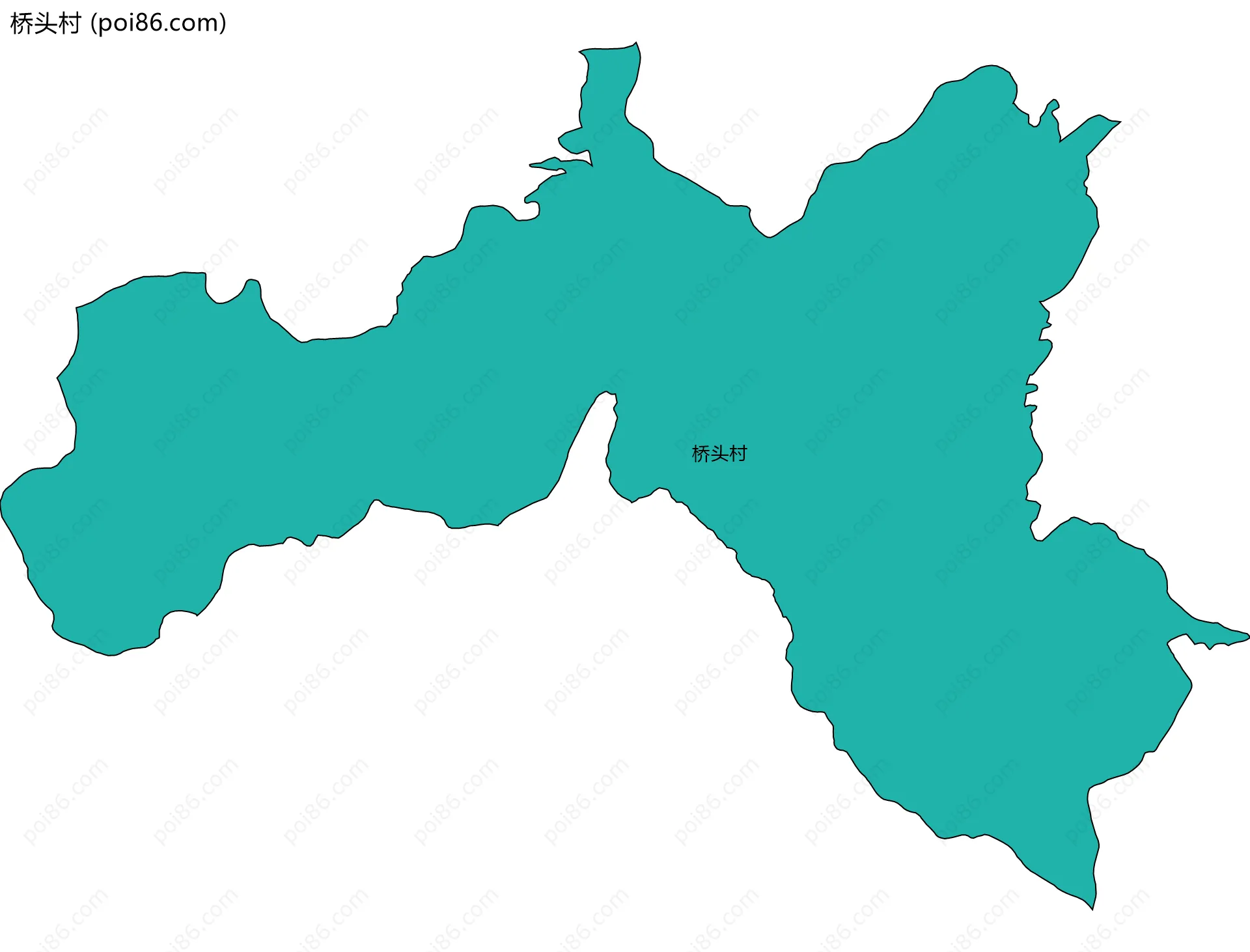 桥头村边界地图