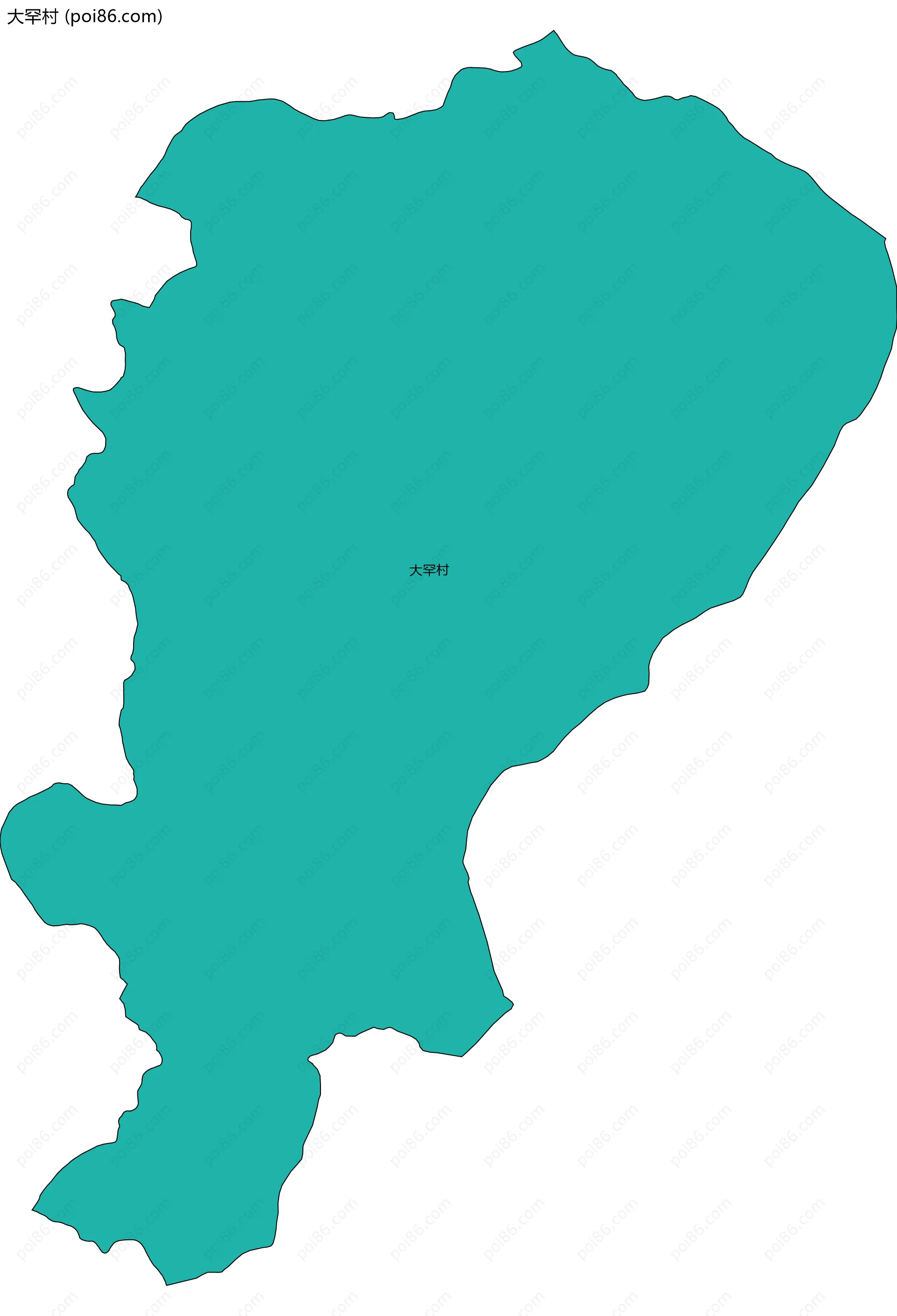 大罕村边界地图