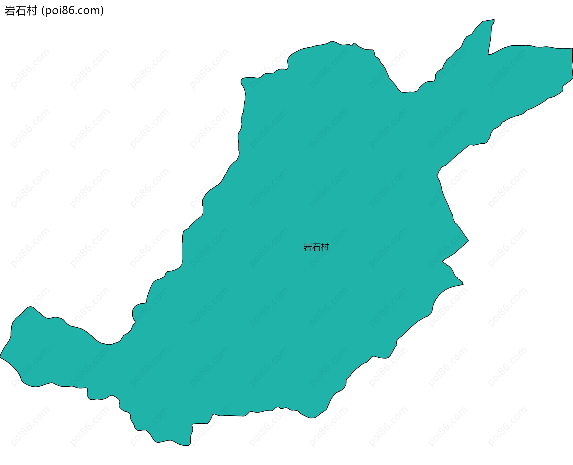 岩石村边界地图