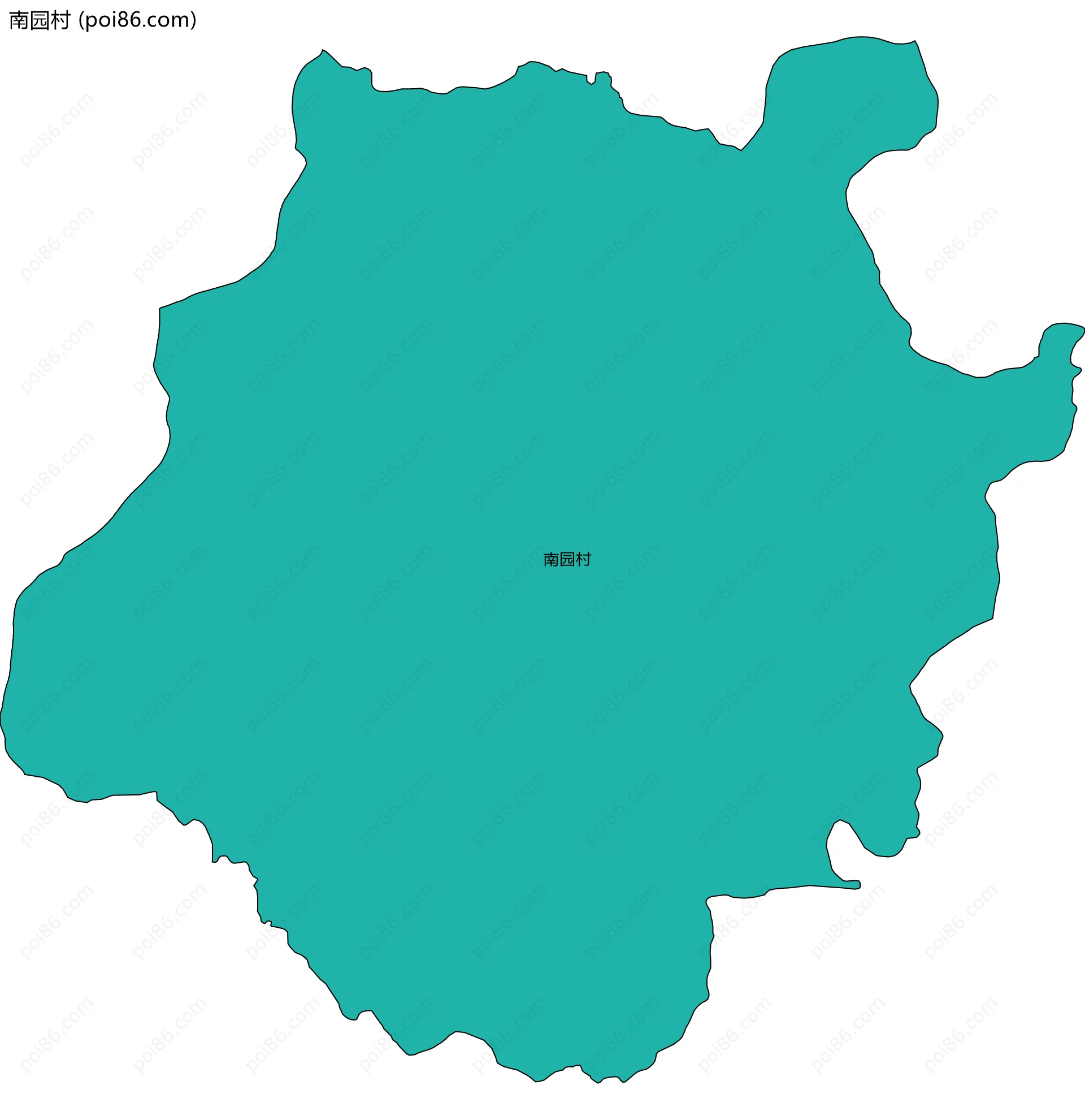 南园村边界地图