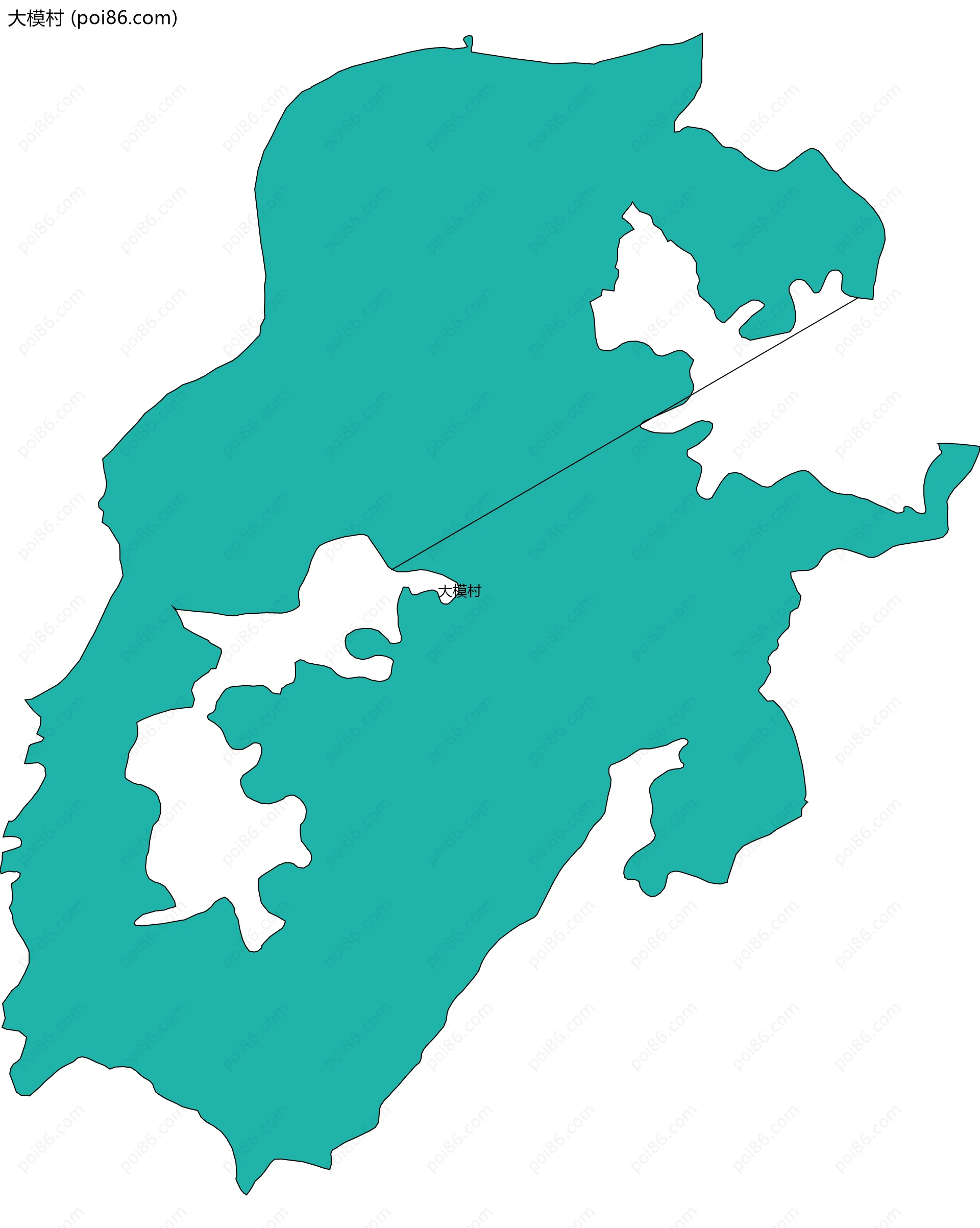 大模村边界地图