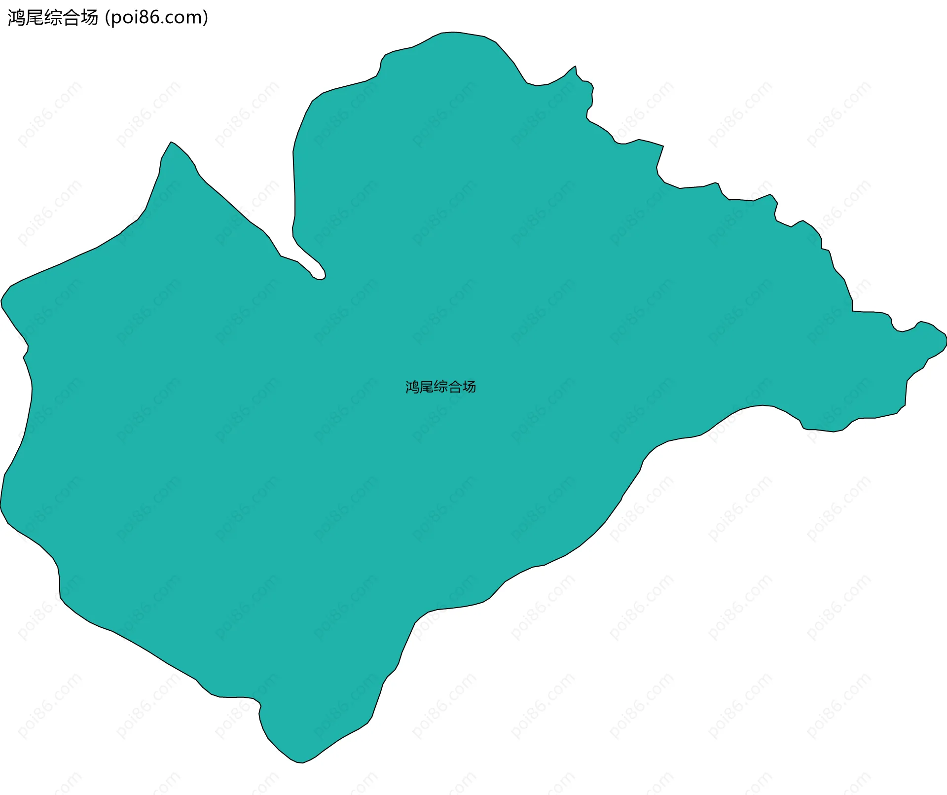 鸿尾综合场边界地图