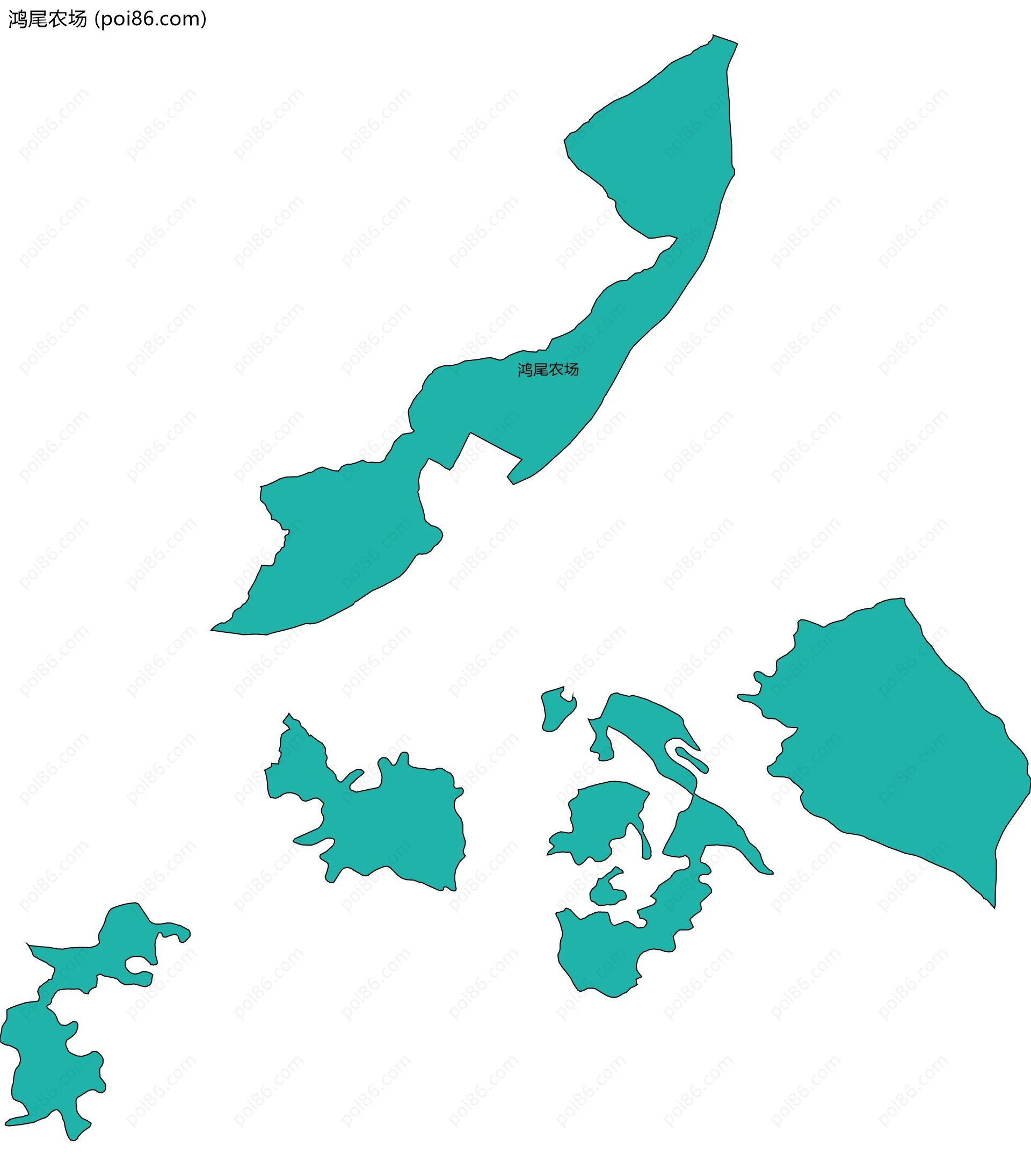 鸿尾农场边界地图