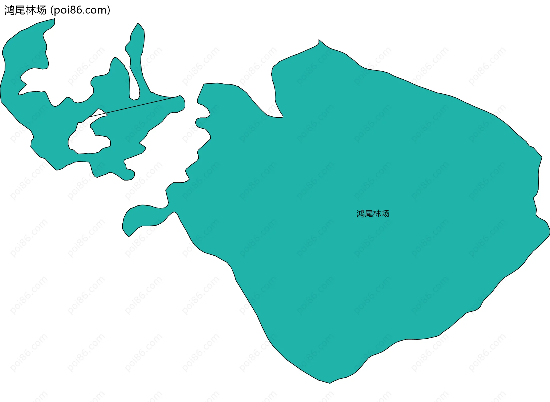 鸿尾林场边界地图