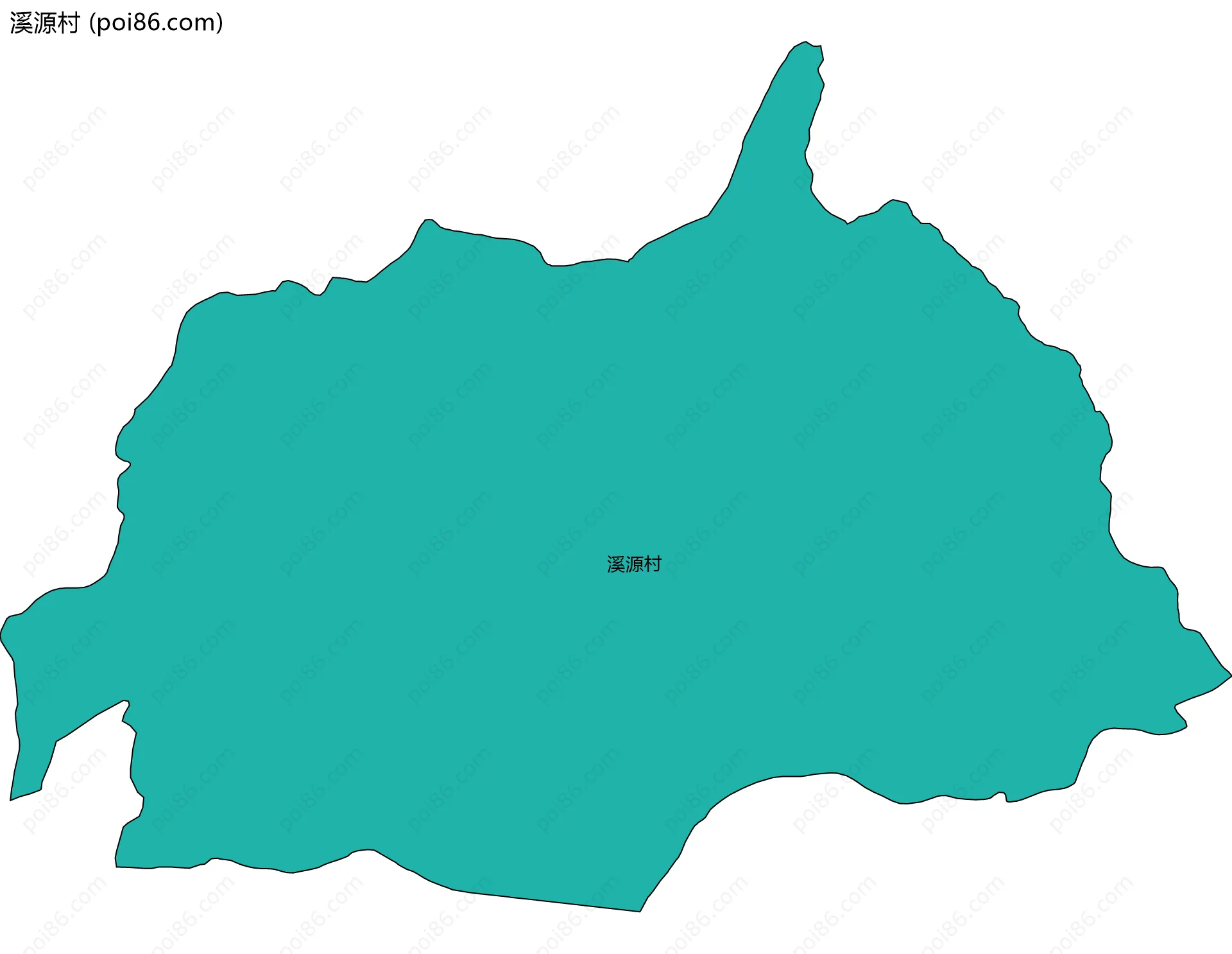 溪源村边界地图