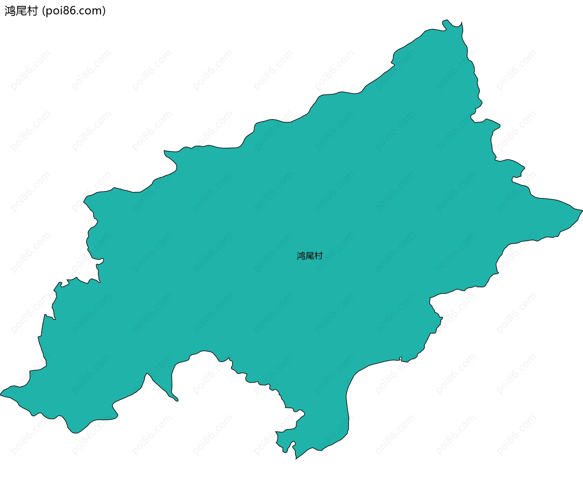 鸿尾村边界地图