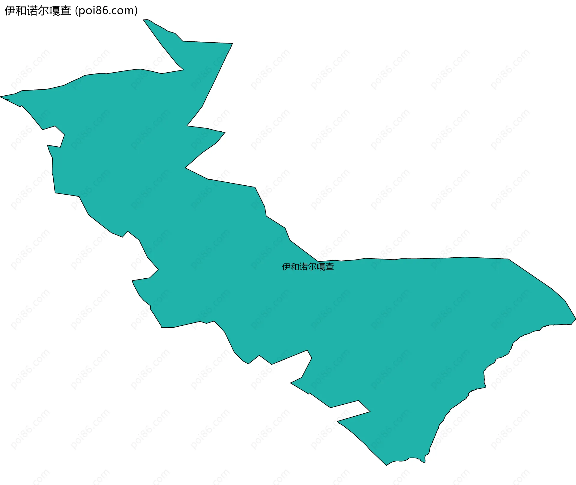 伊和诺尔嘎查边界地图