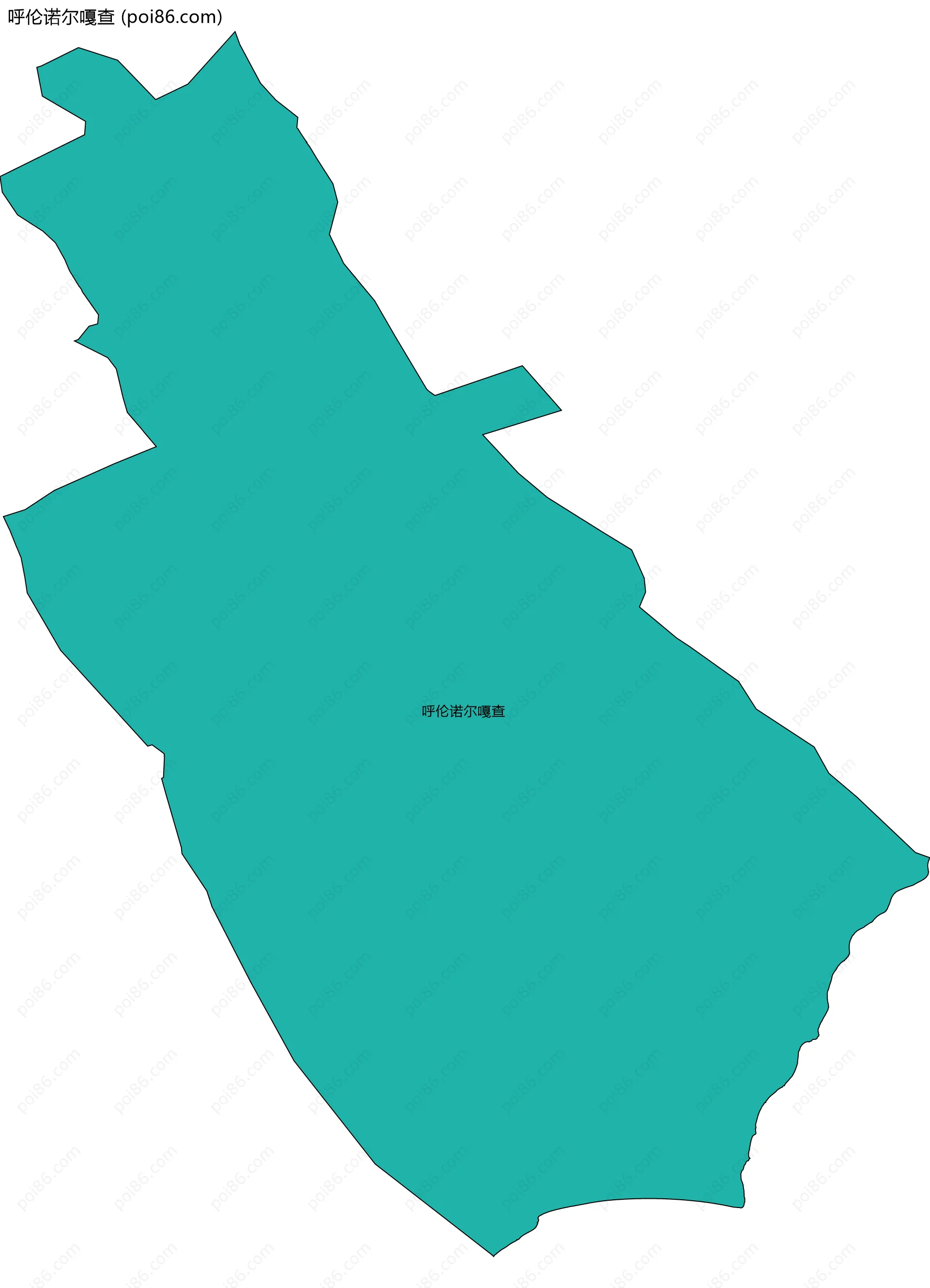 呼伦诺尔嘎查边界地图