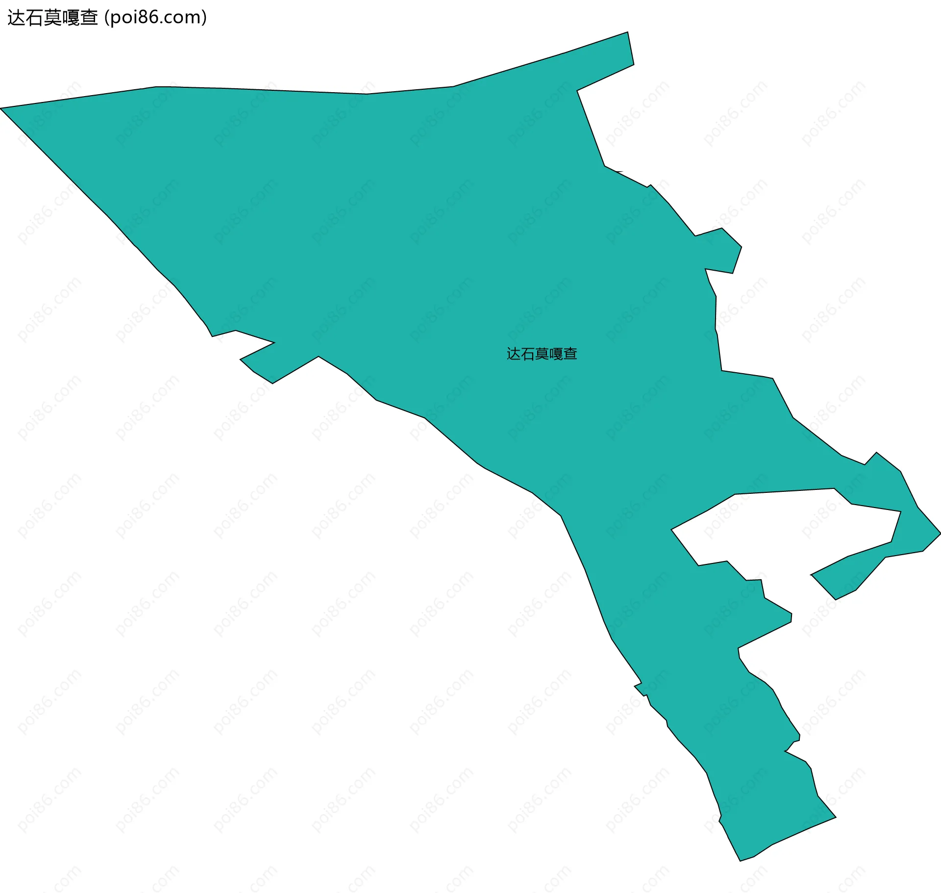 达石莫嘎查边界地图