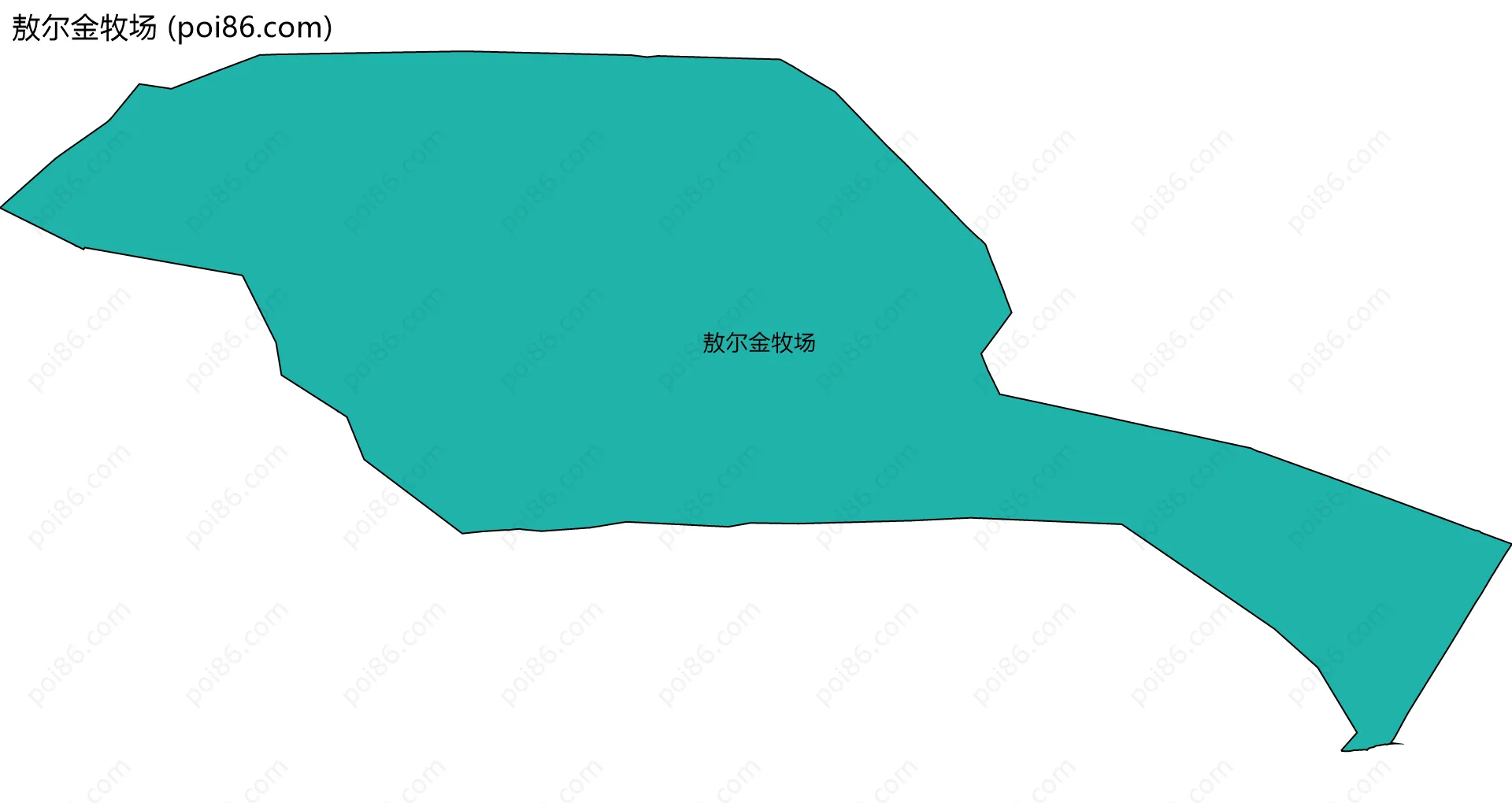 敖尔金牧场边界地图