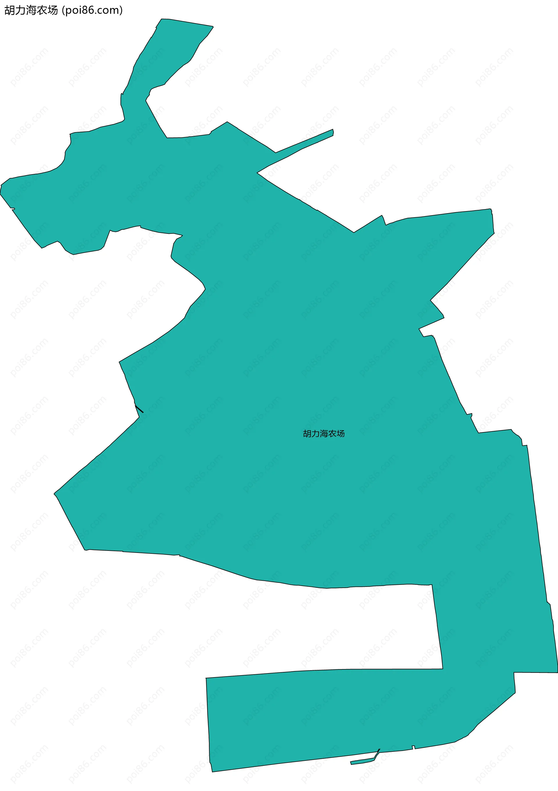 胡力海农场边界地图