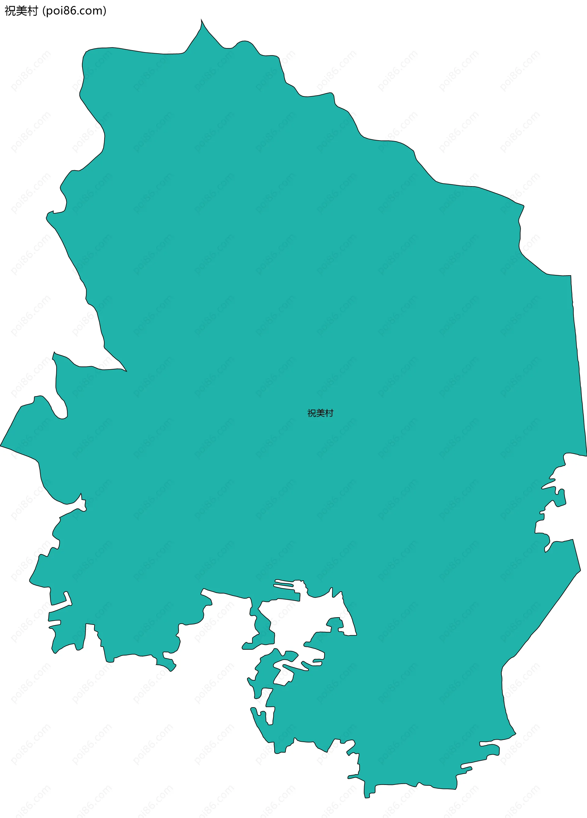 祝美村边界地图