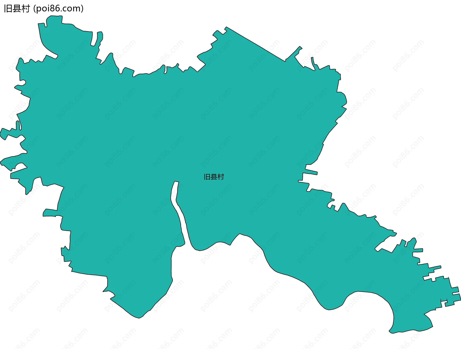 旧县村边界地图