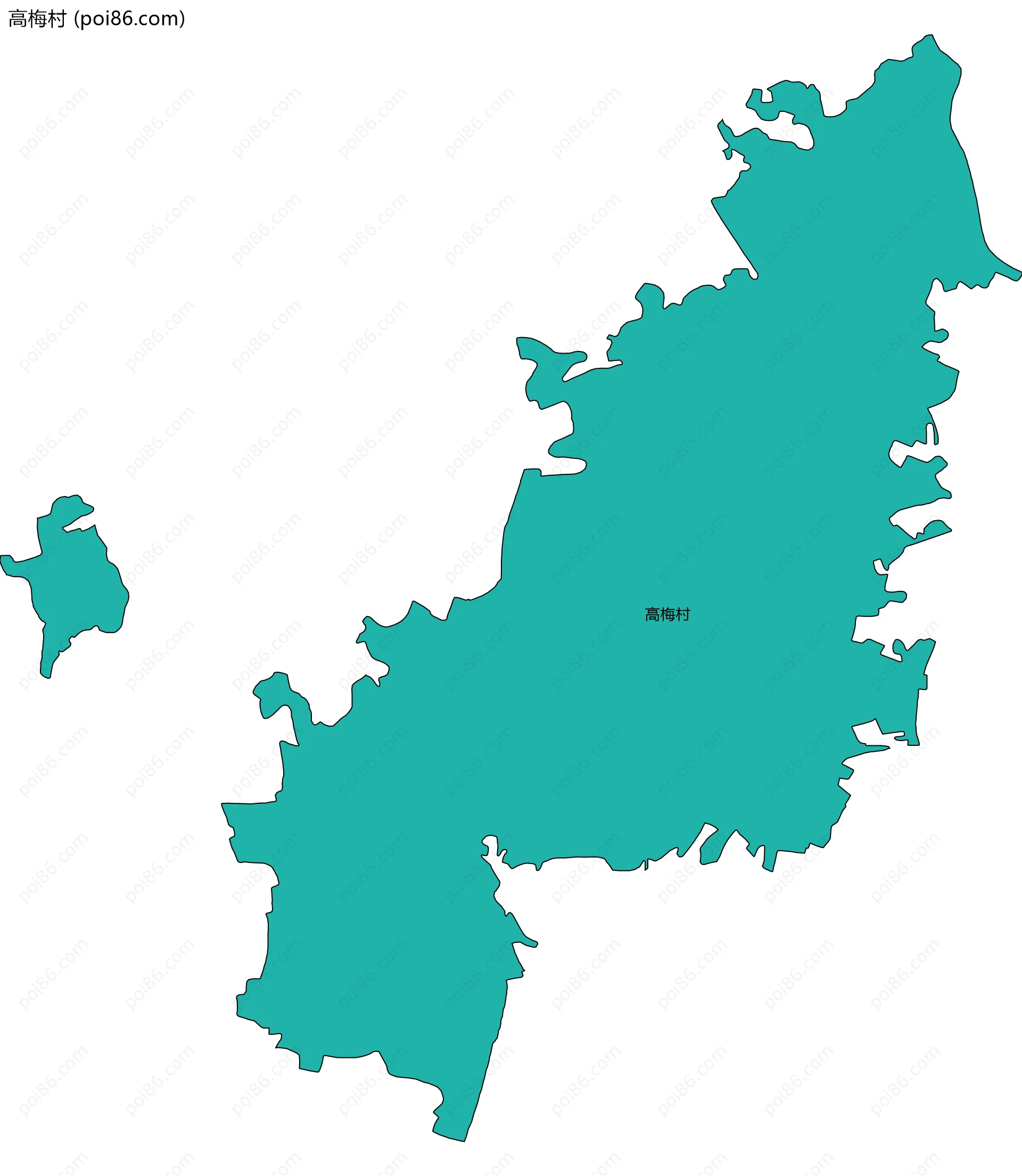 高梅村边界地图