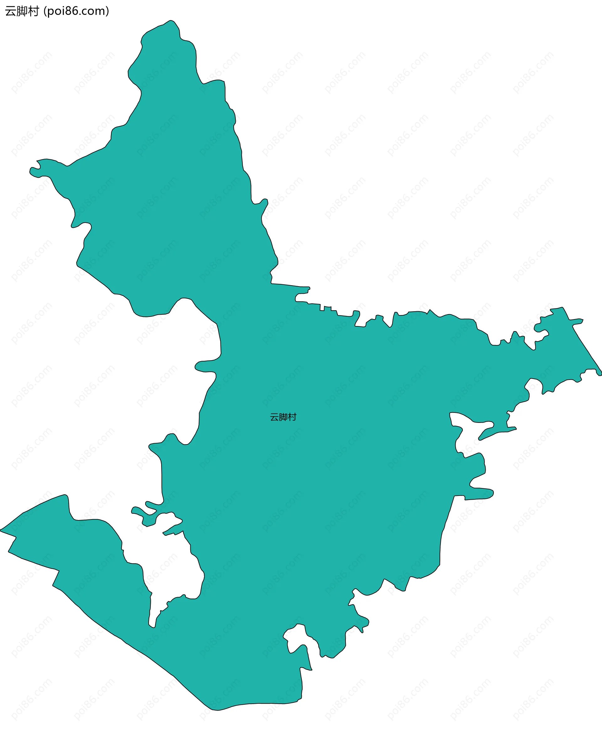 云脚村边界地图