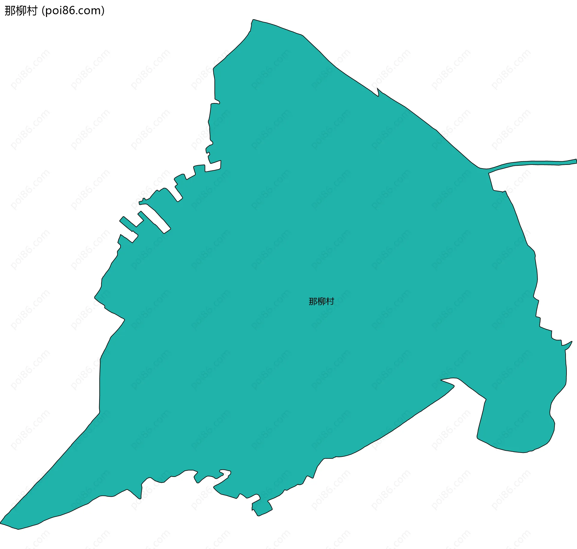 那柳村边界地图