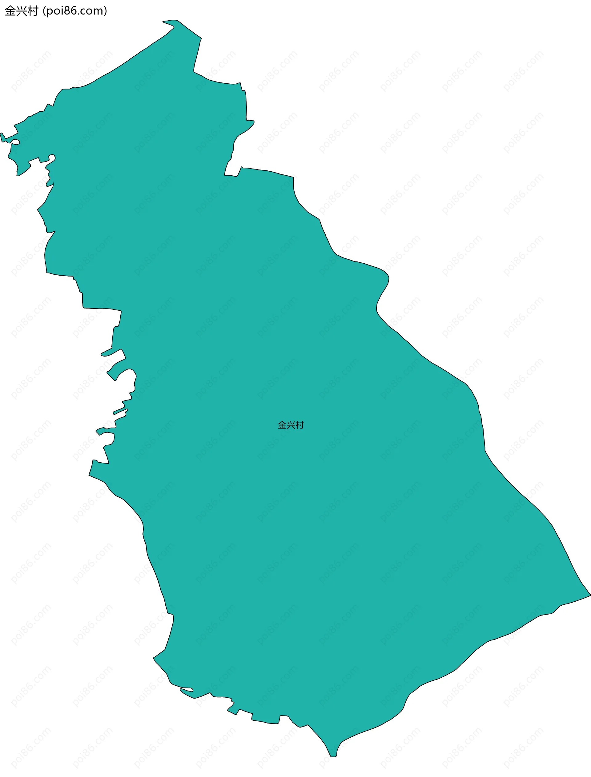 金兴村边界地图