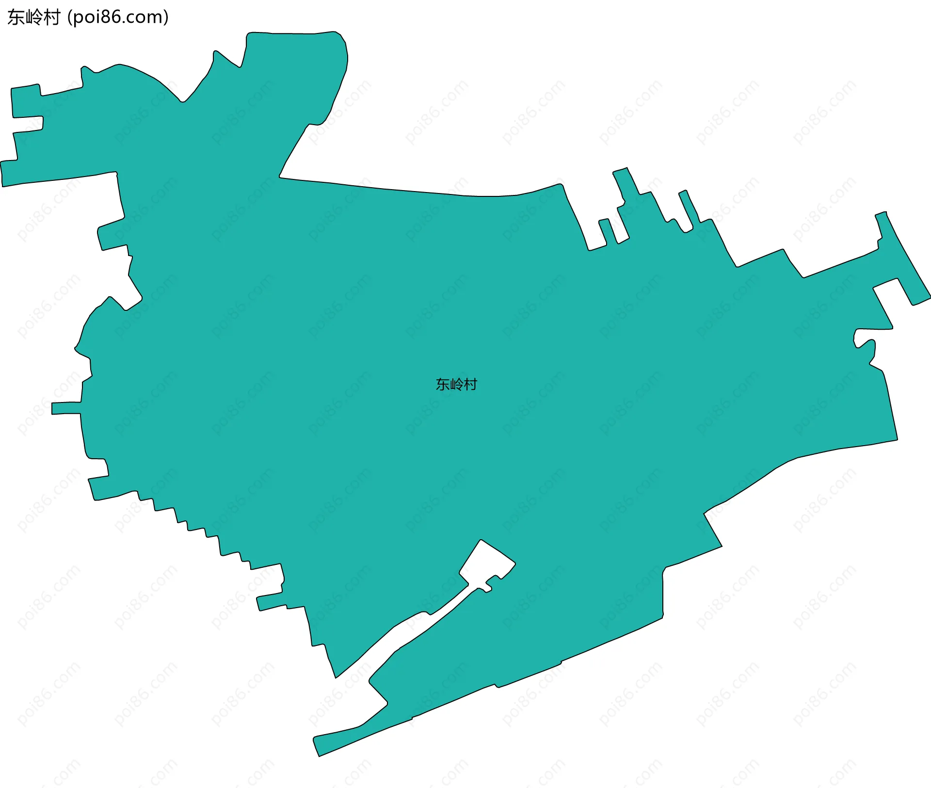 东岭村边界地图
