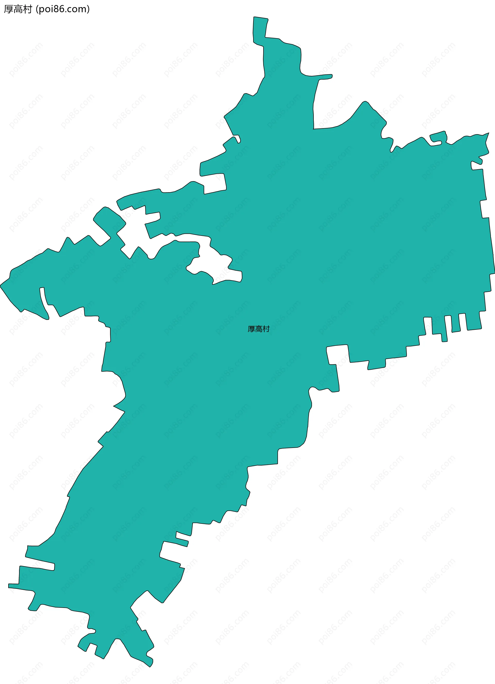 厚高村边界地图