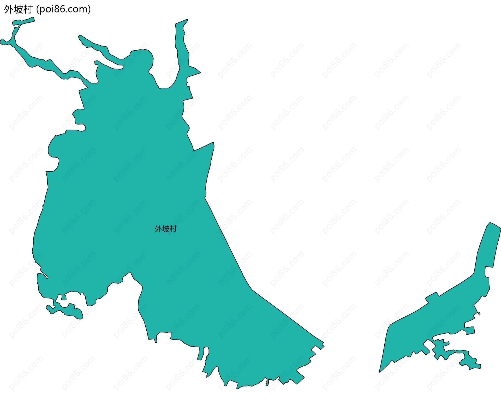 外坡村边界地图