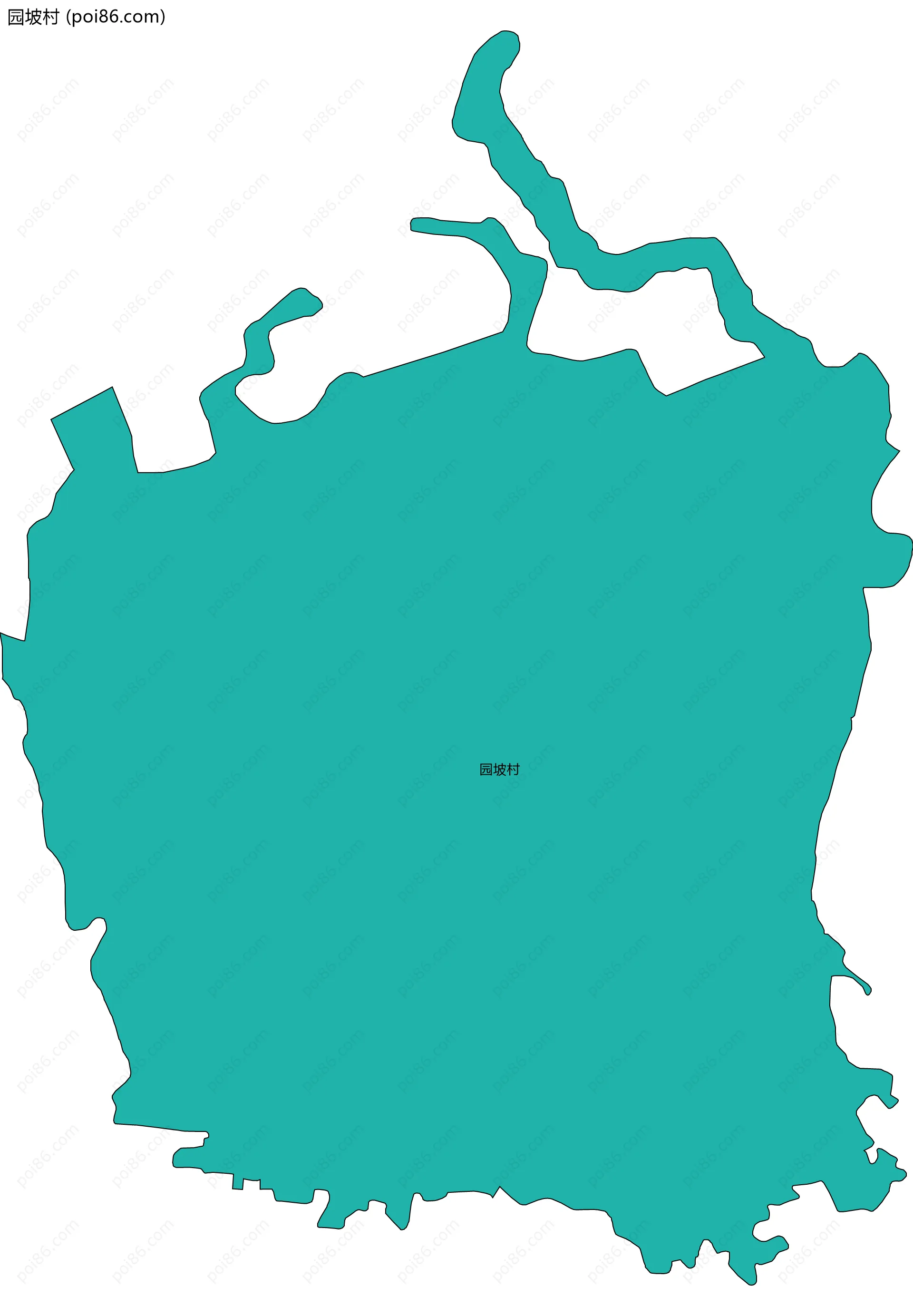 园坡村边界地图