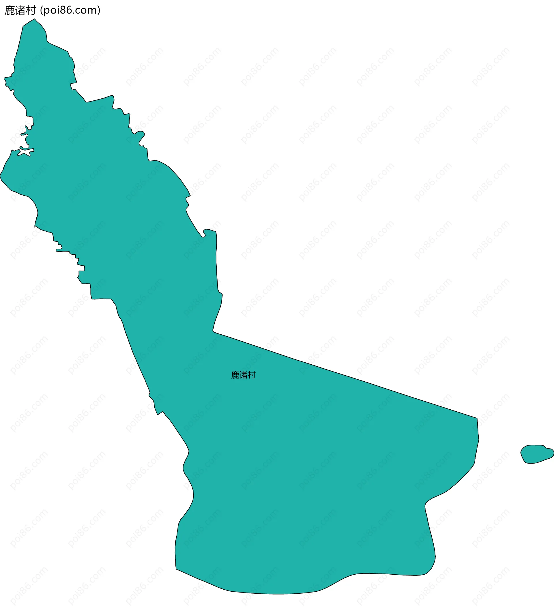 鹿诸村边界地图