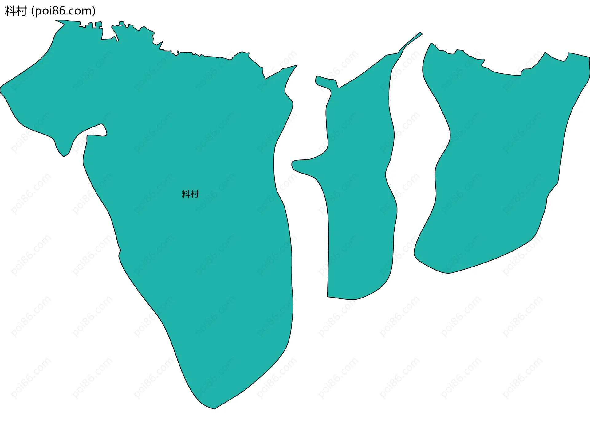 料村边界地图