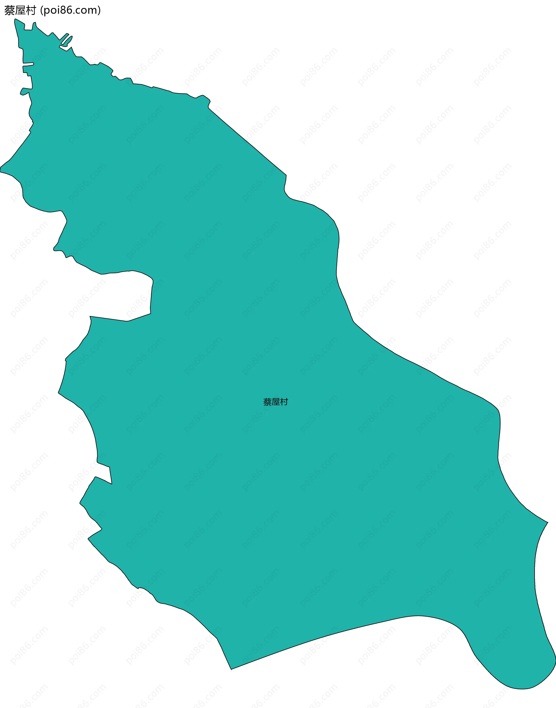 蔡屋村边界地图