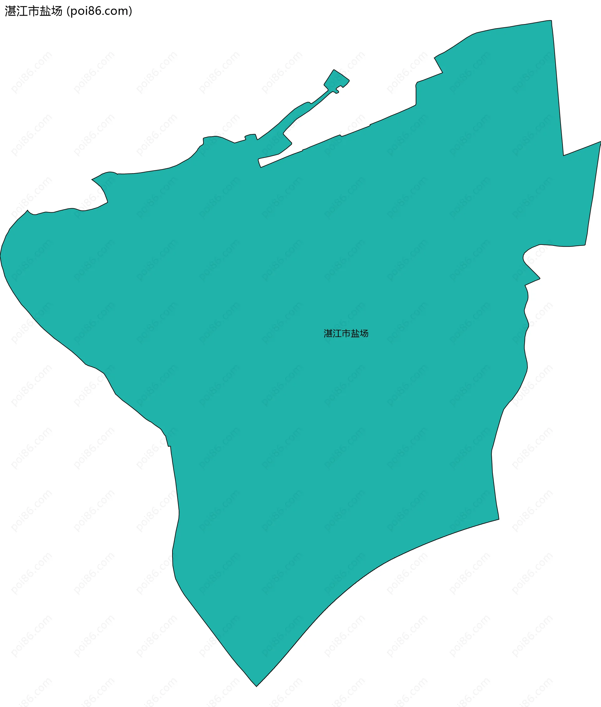 湛江市盐场边界地图