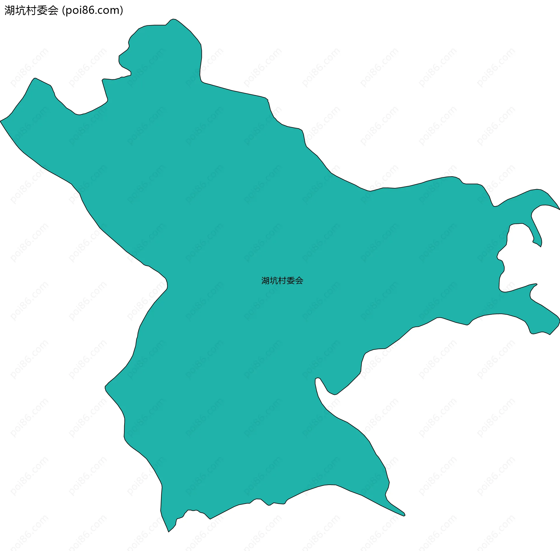 湖坑村委会边界地图