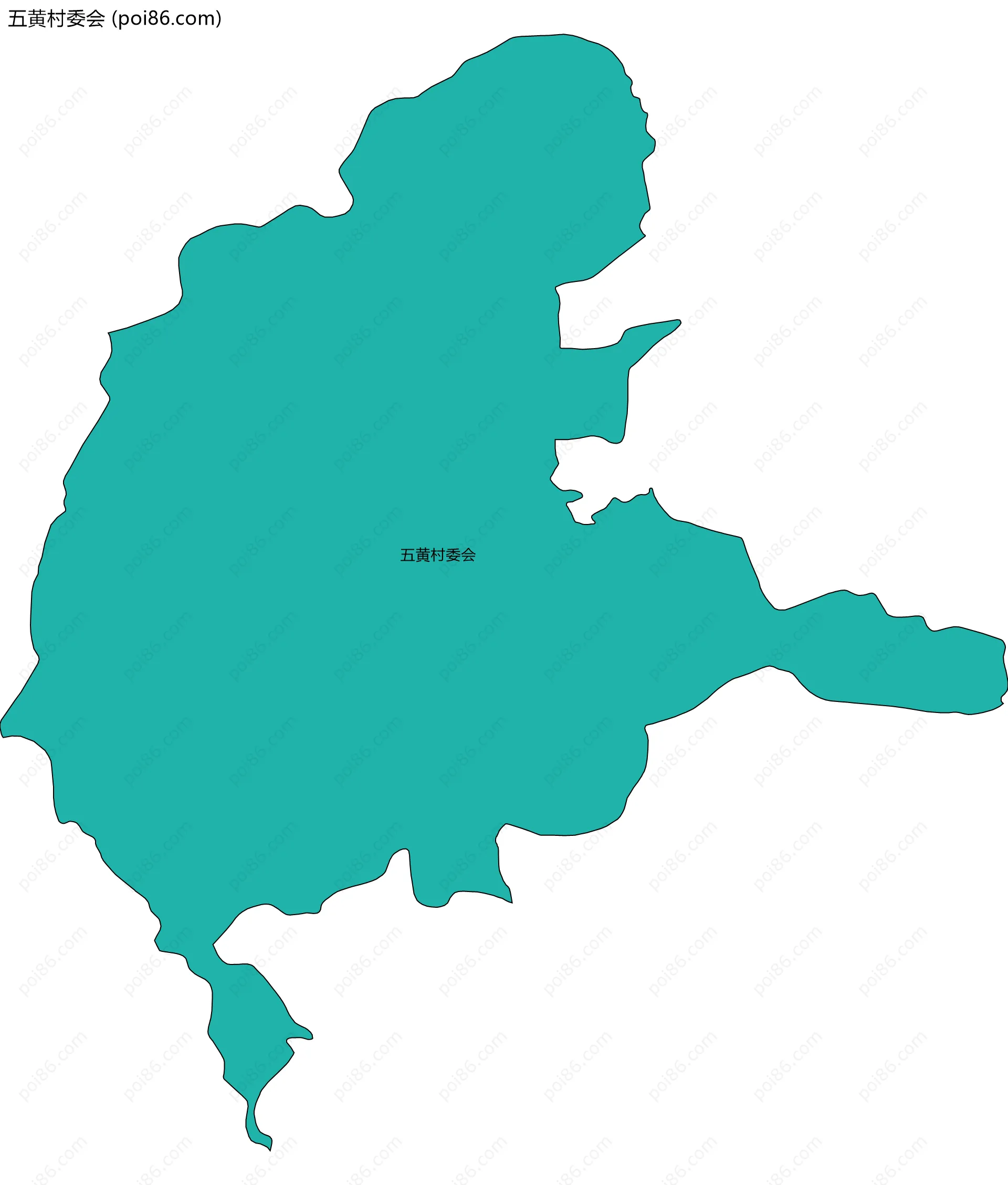 五黄村委会边界地图