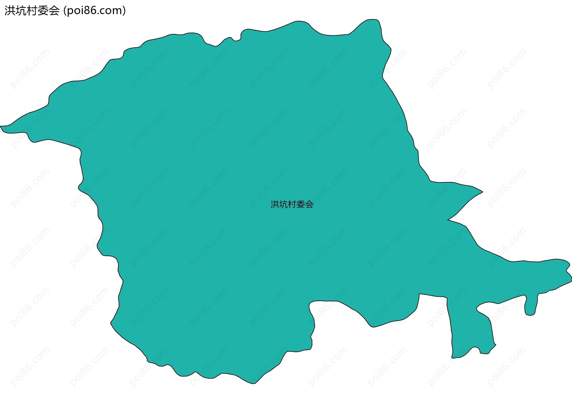 洪坑村委会边界地图