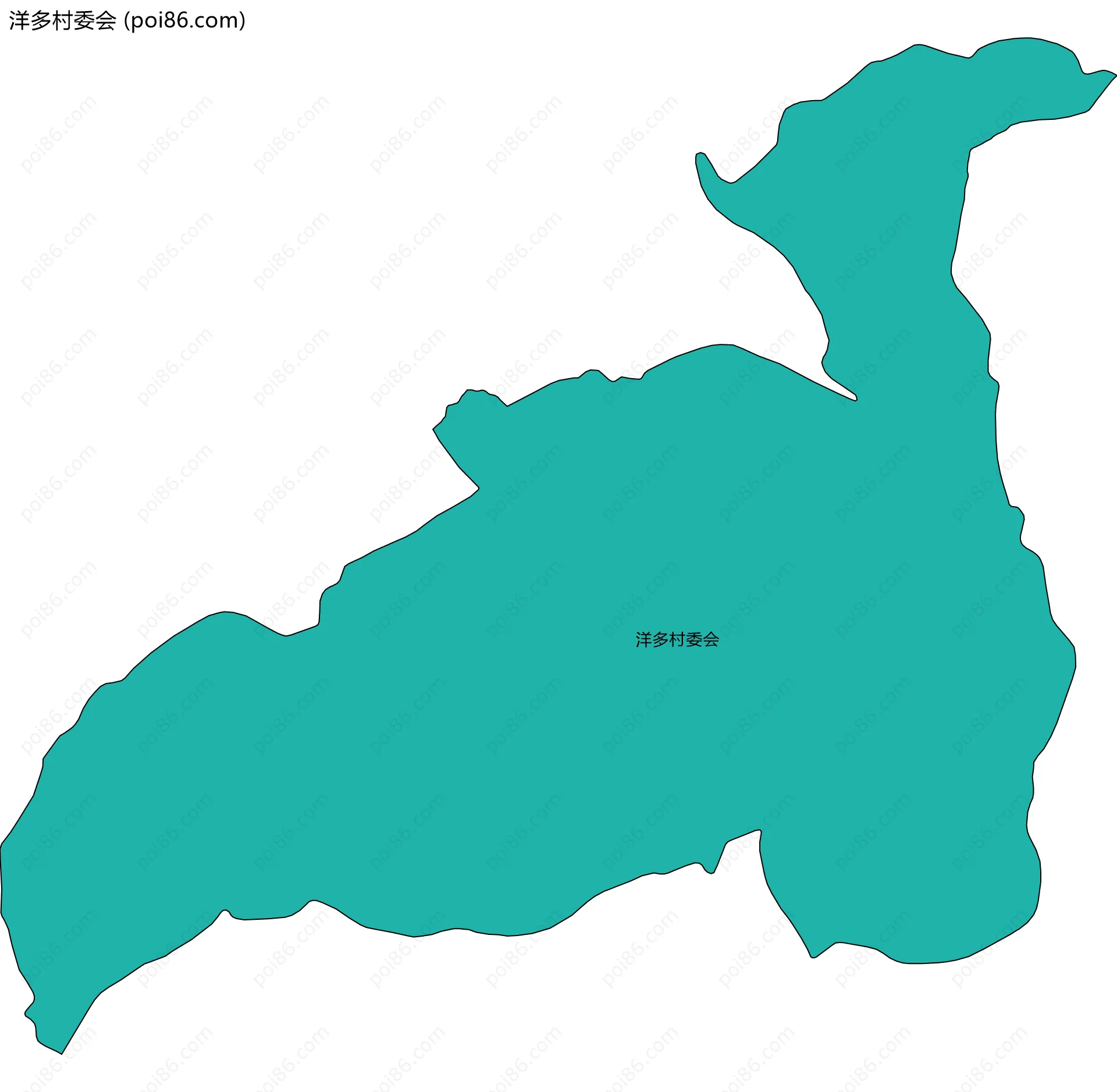 洋多村委会边界地图