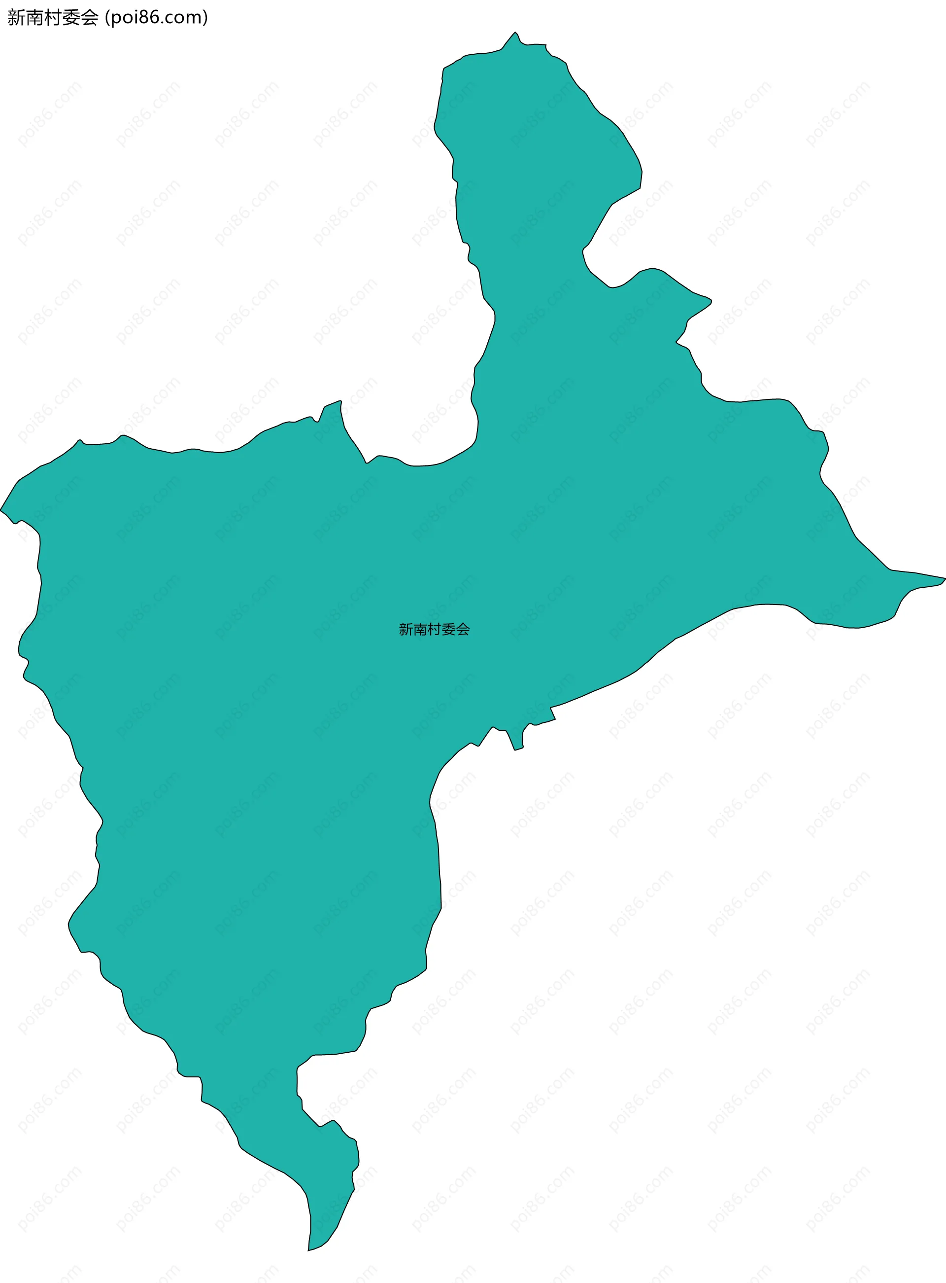 新南村委会边界地图