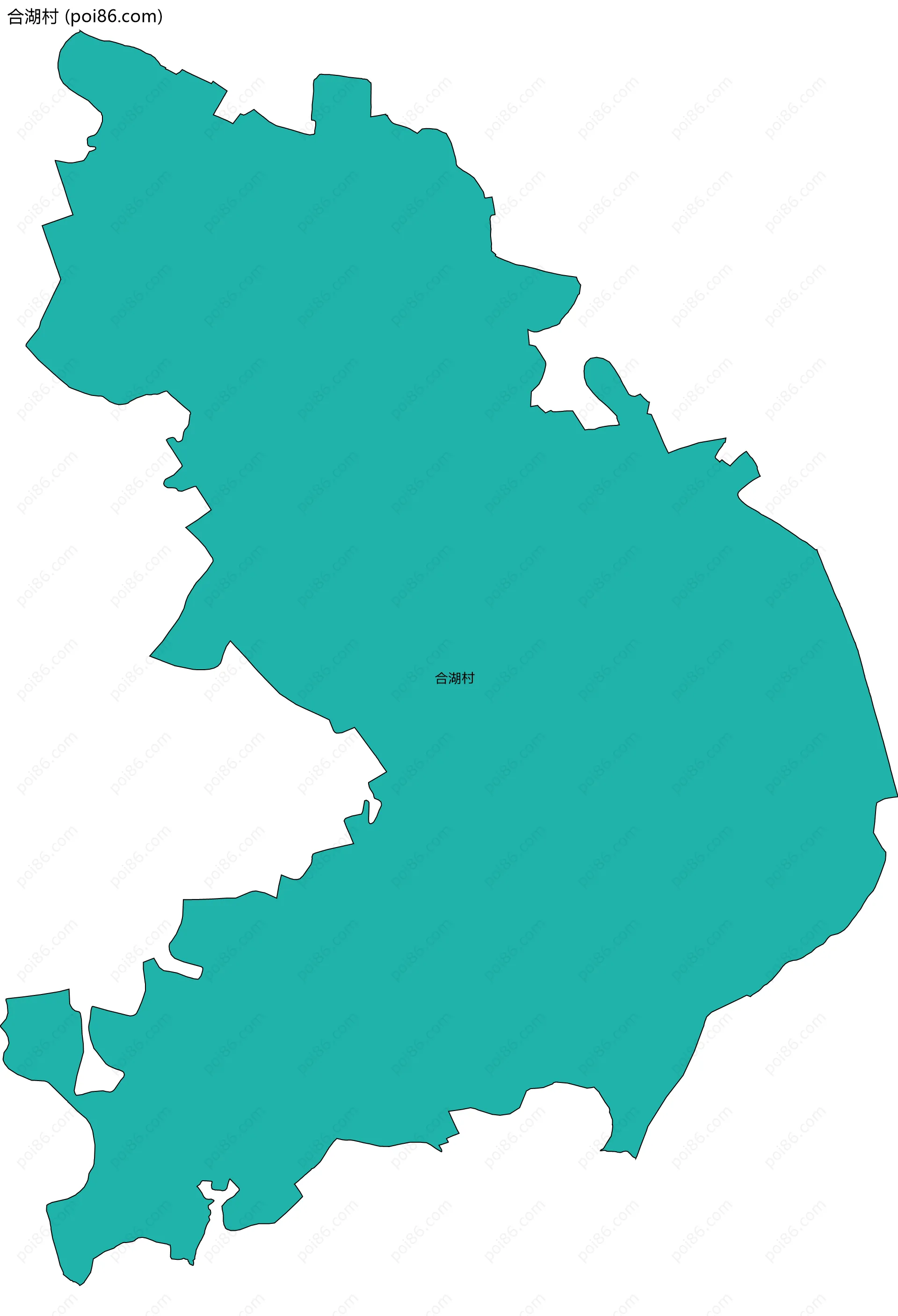 合湖村边界地图