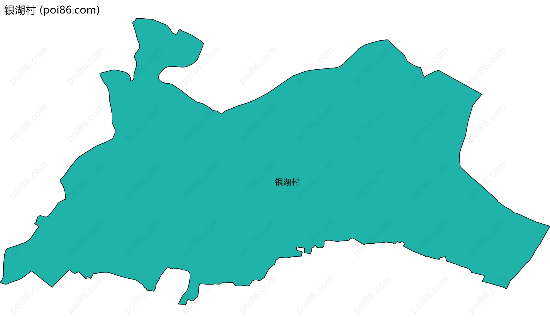 银湖村边界地图