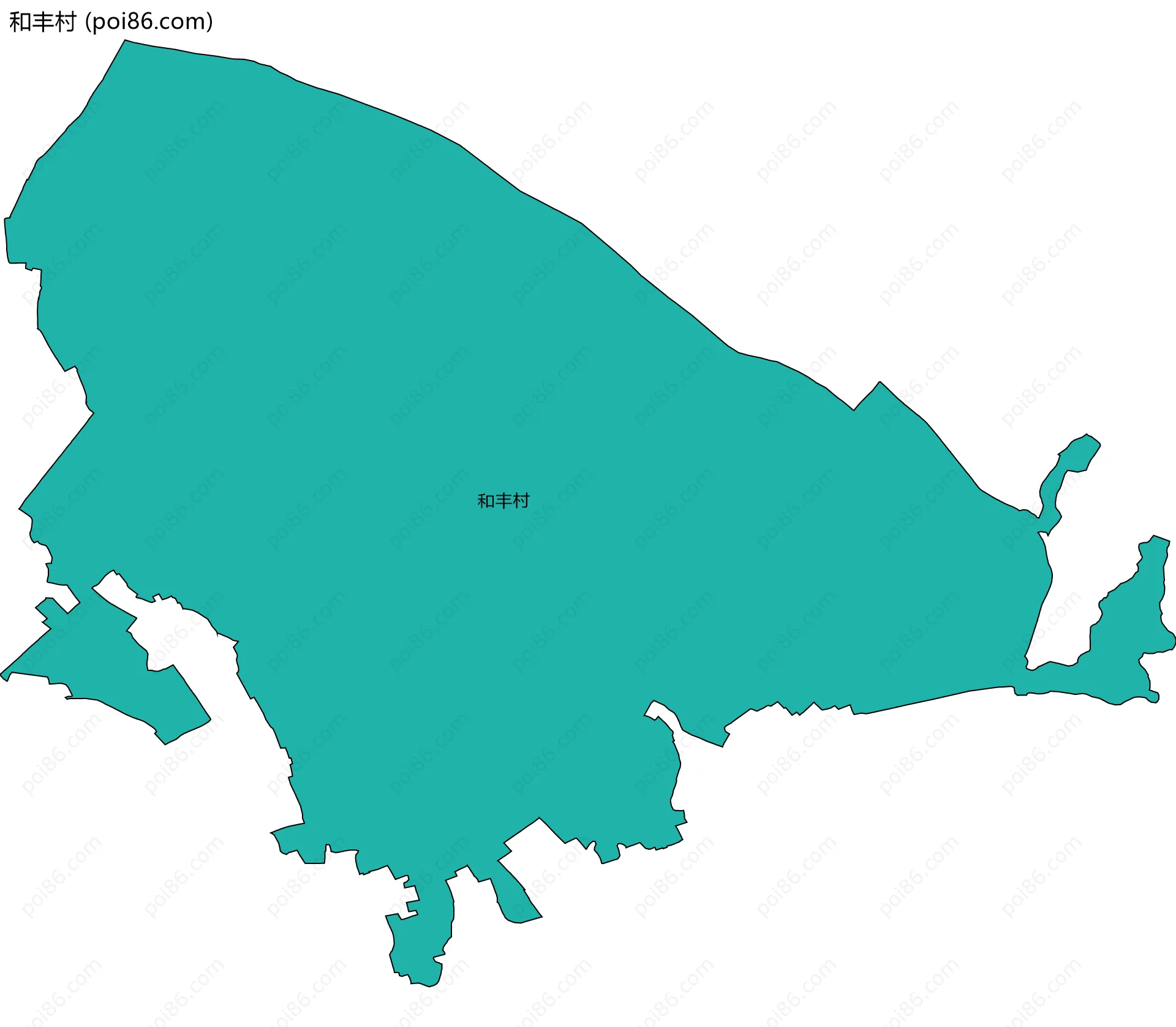 和丰村边界地图