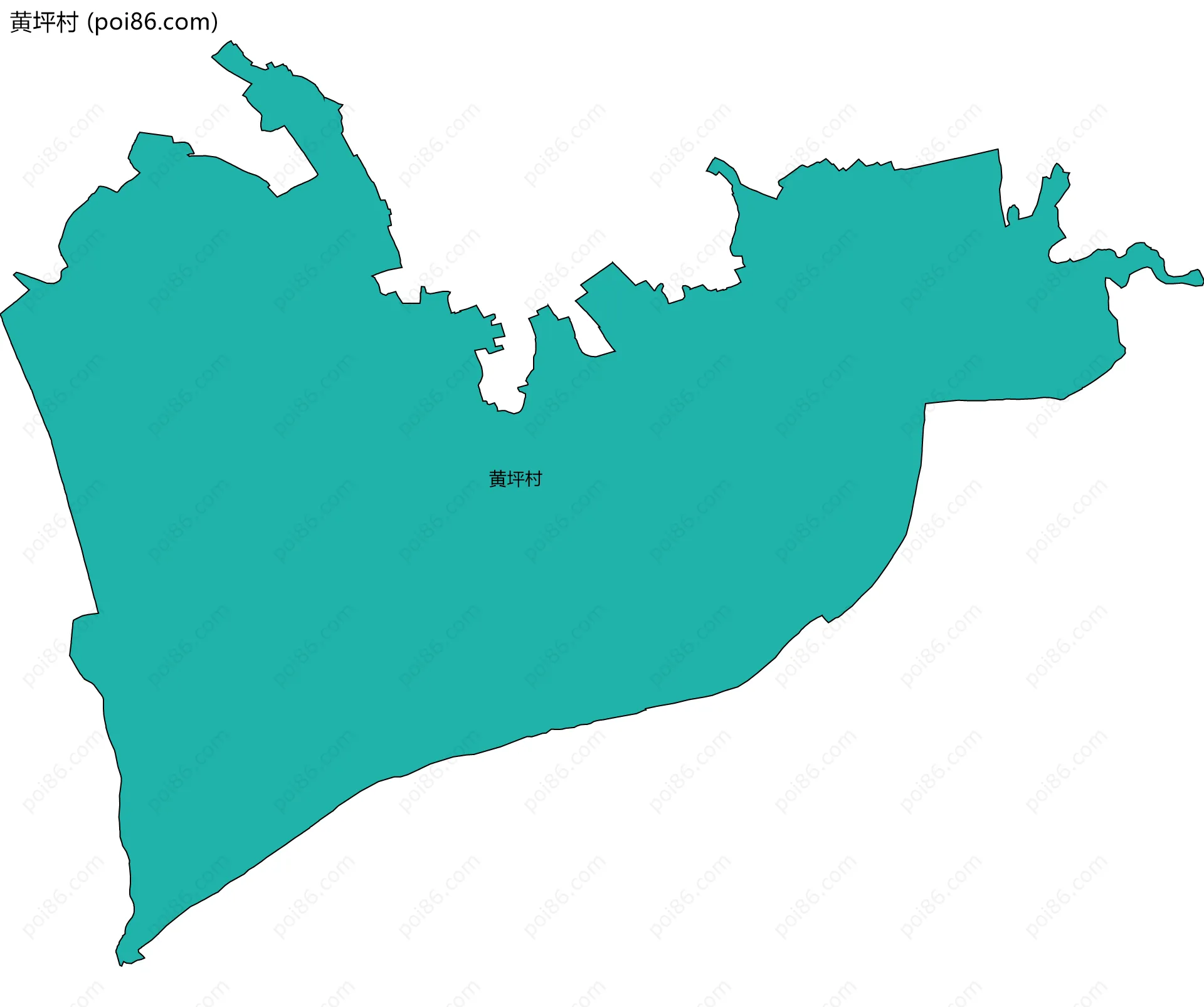 黄坪村边界地图