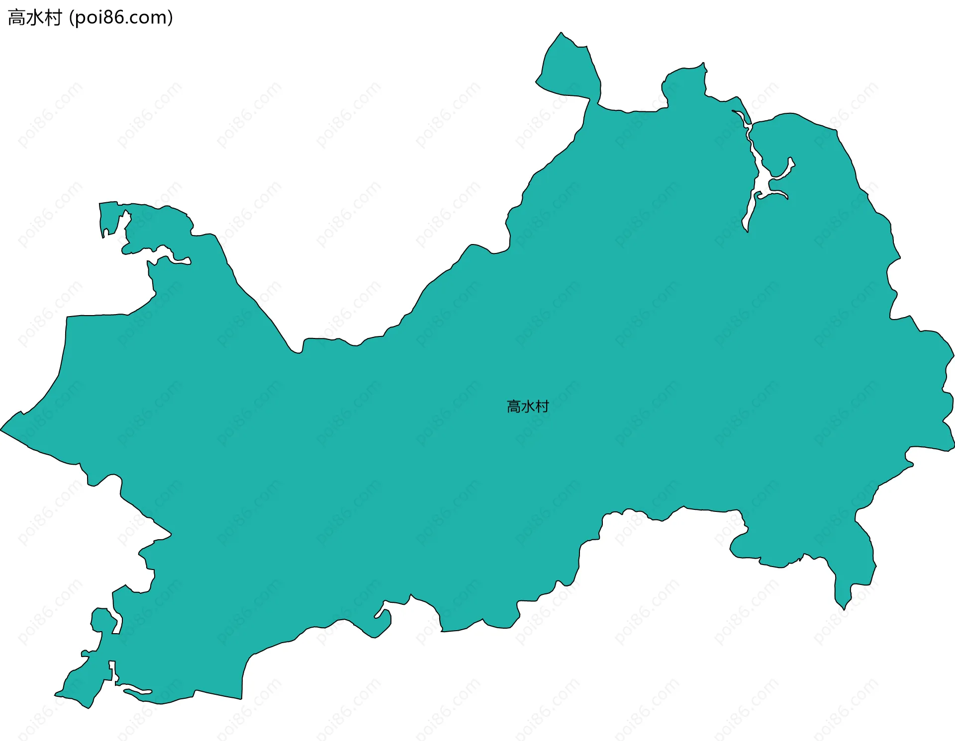 高水村边界地图