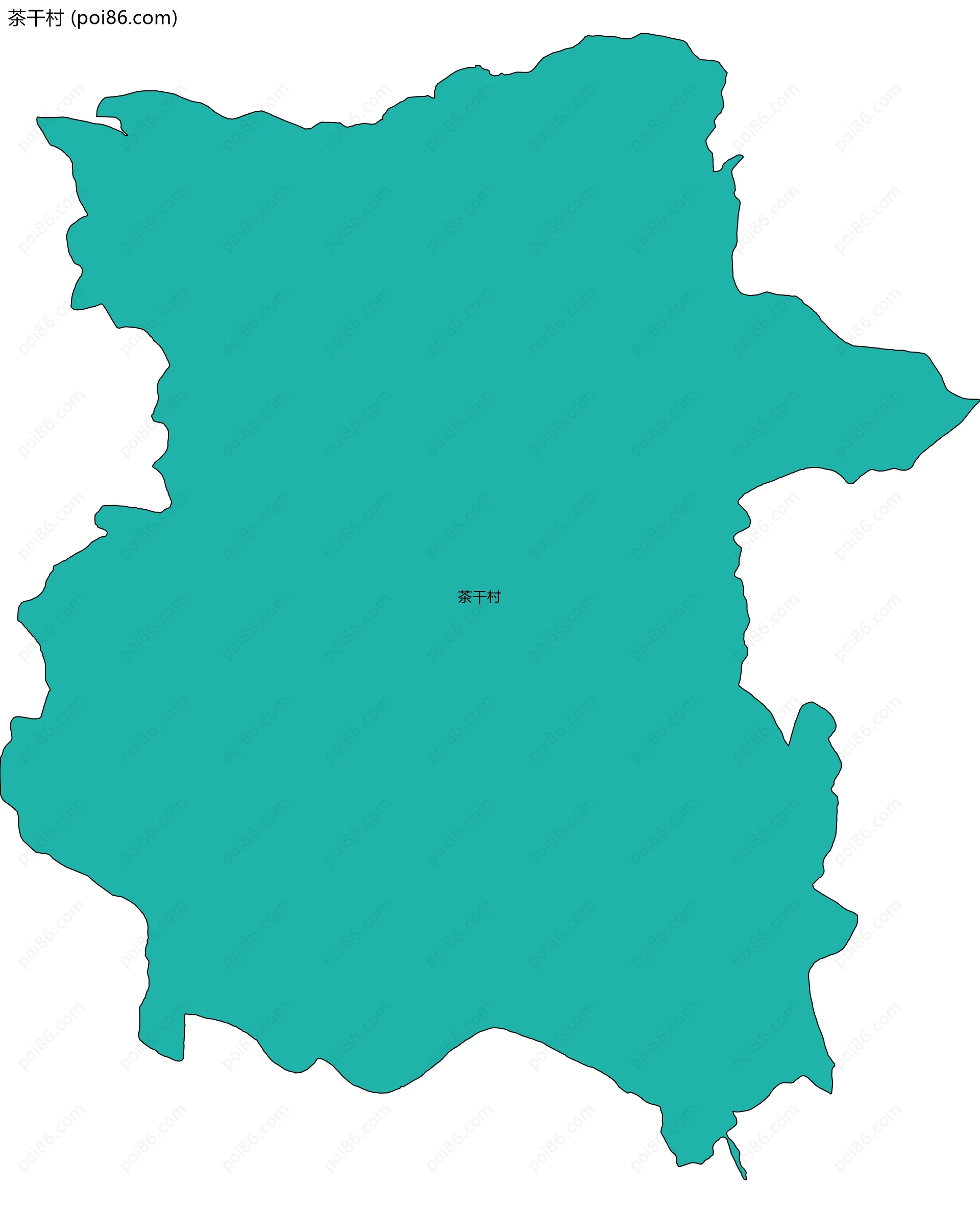茶干村边界地图