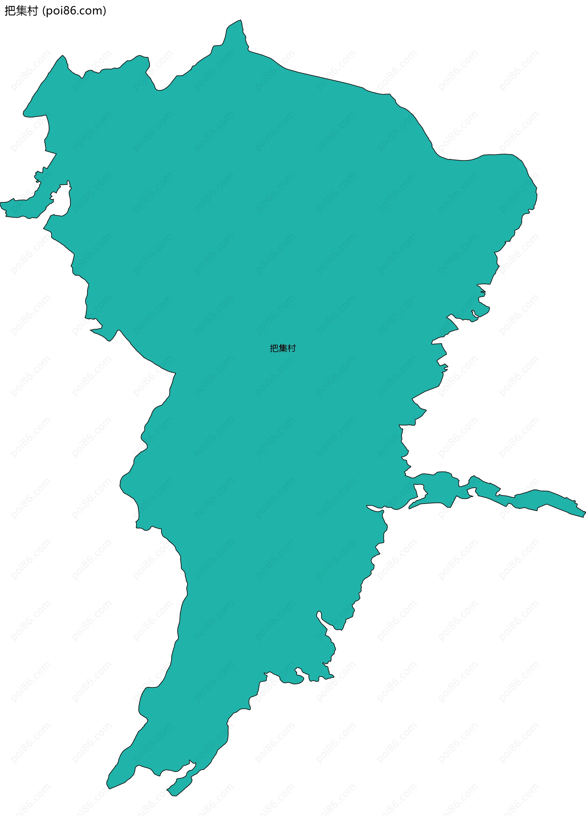 把集村边界地图